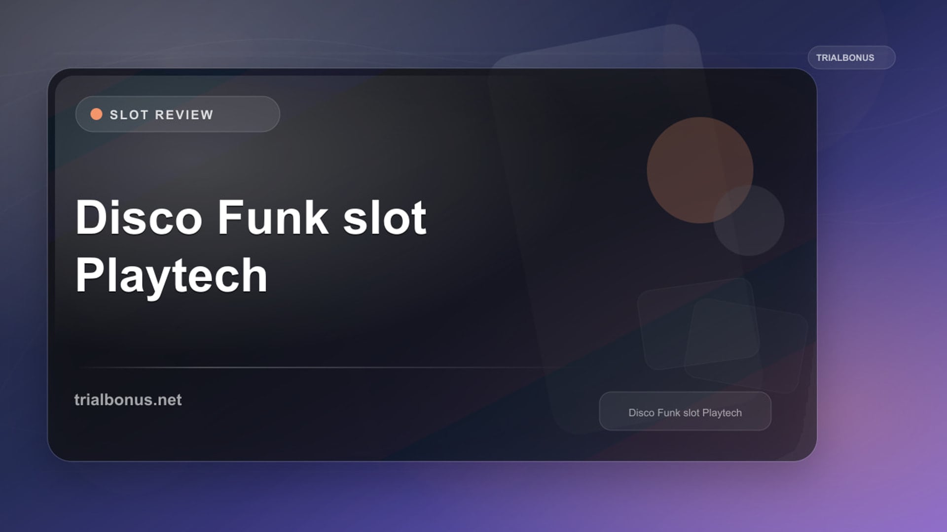 Disco Funk slot review UK Playtech Review review