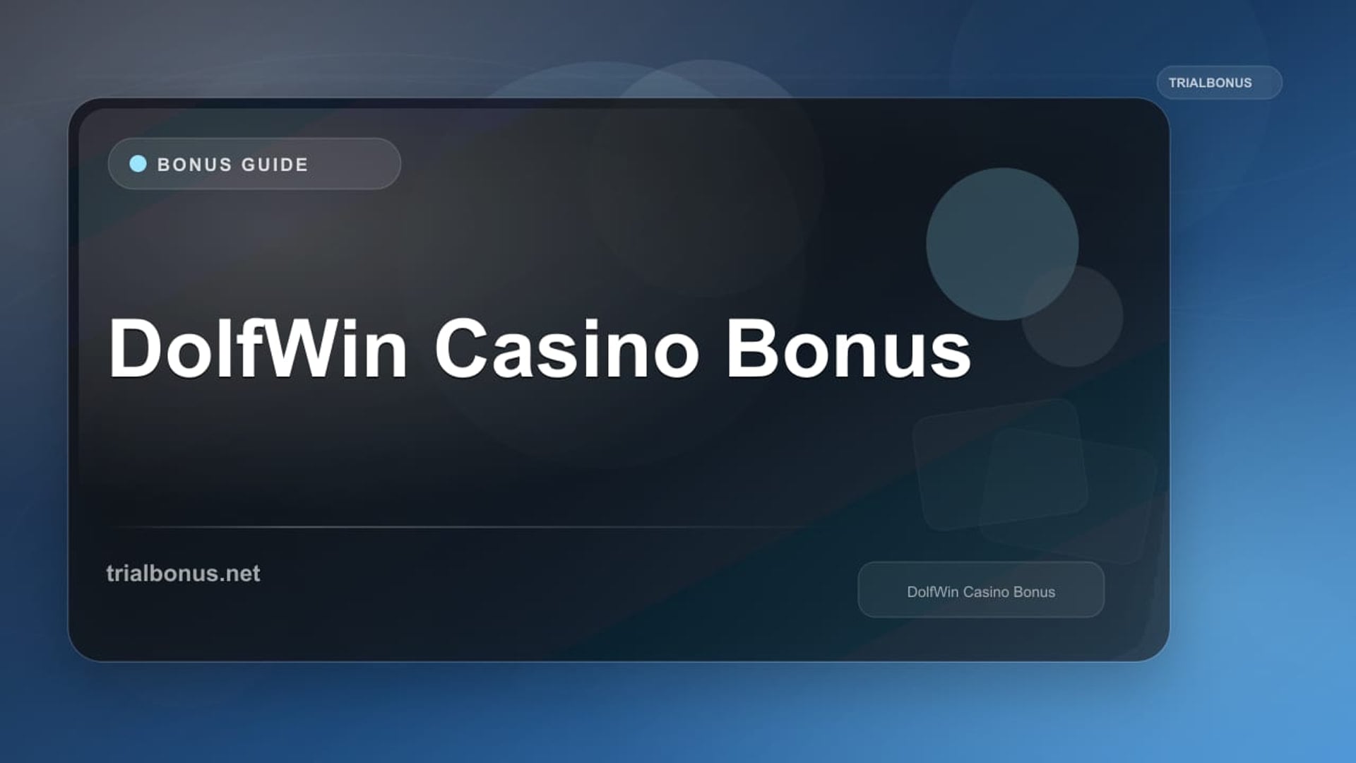 DolfWin Casino Bonus review