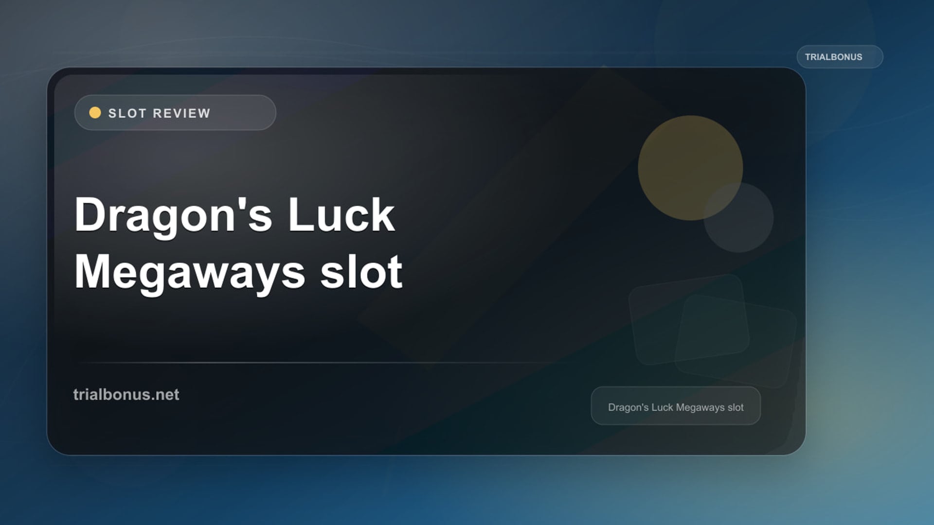 Dragons Luck Megaways Slot: What to Check Before Playing review