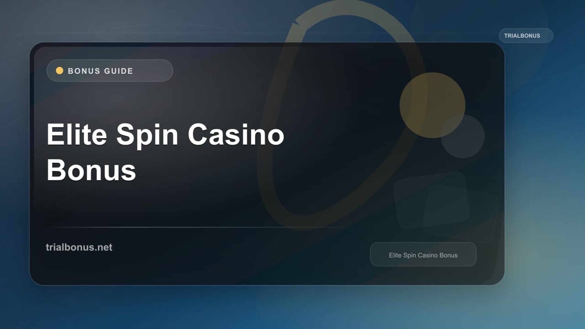 Elite Spin Casino Bonus: Terms to Check review
