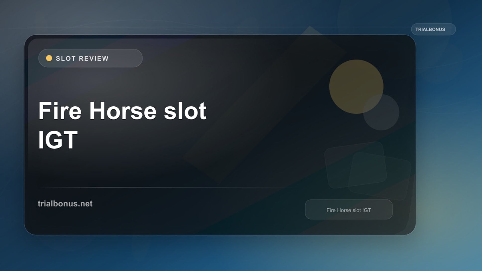 Fire Horse Slot: What to Check Before Playing review