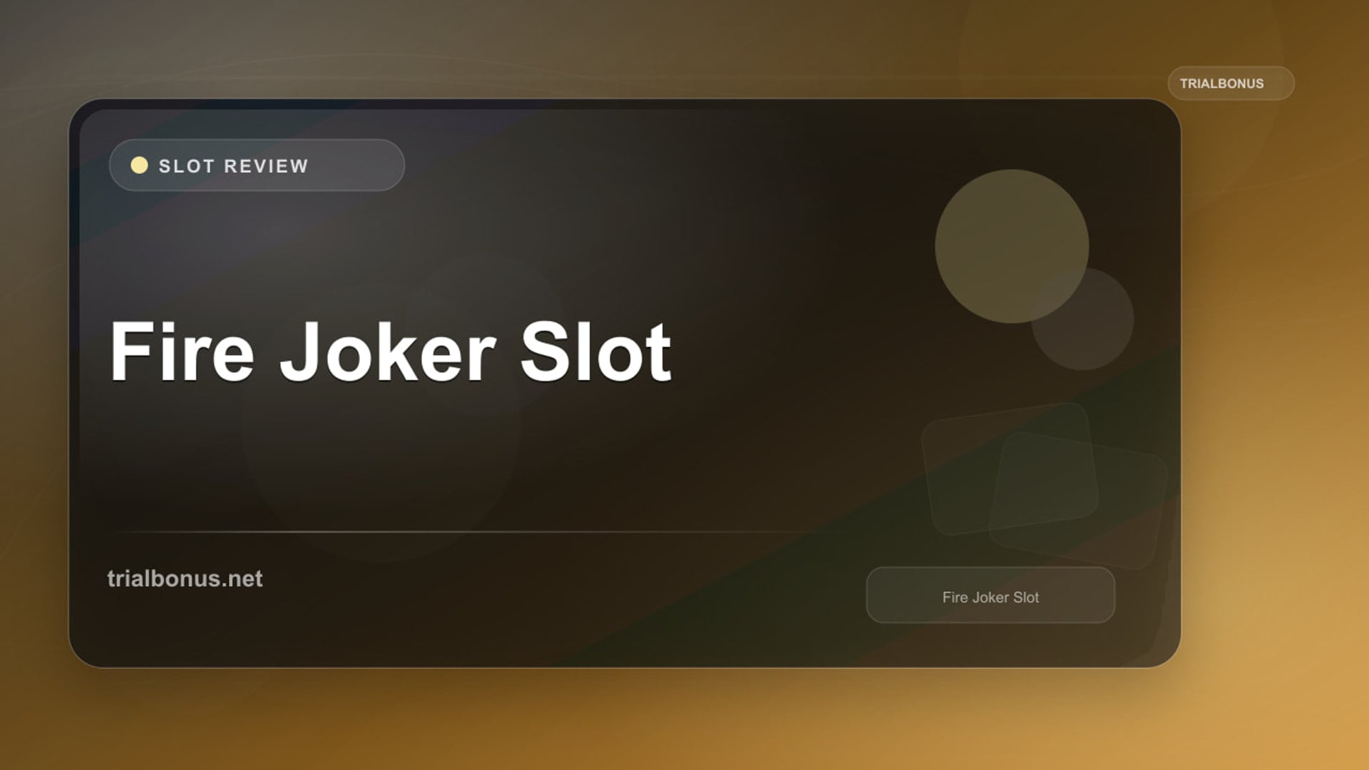 Fire Joker Slot review