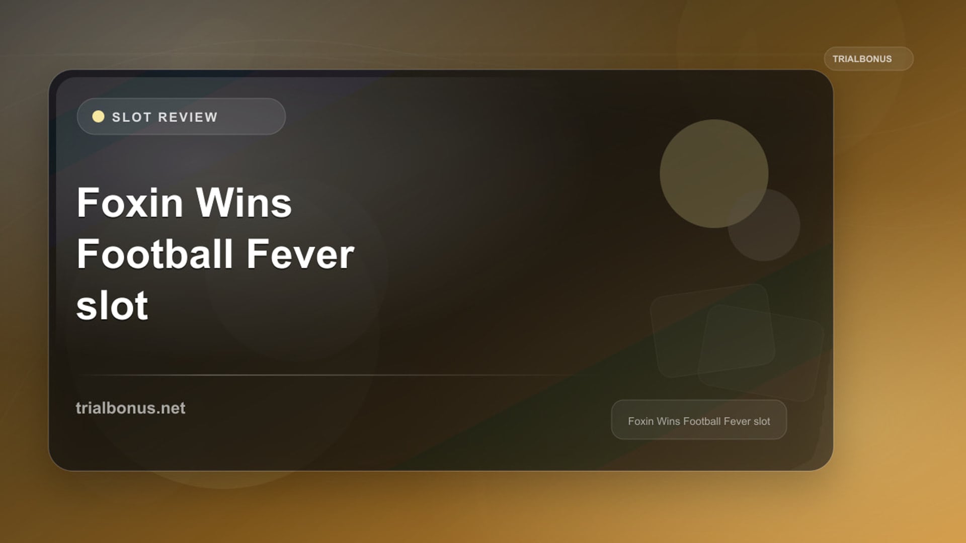 Foxin Wins Football Fever Slot: Details to Verify review
