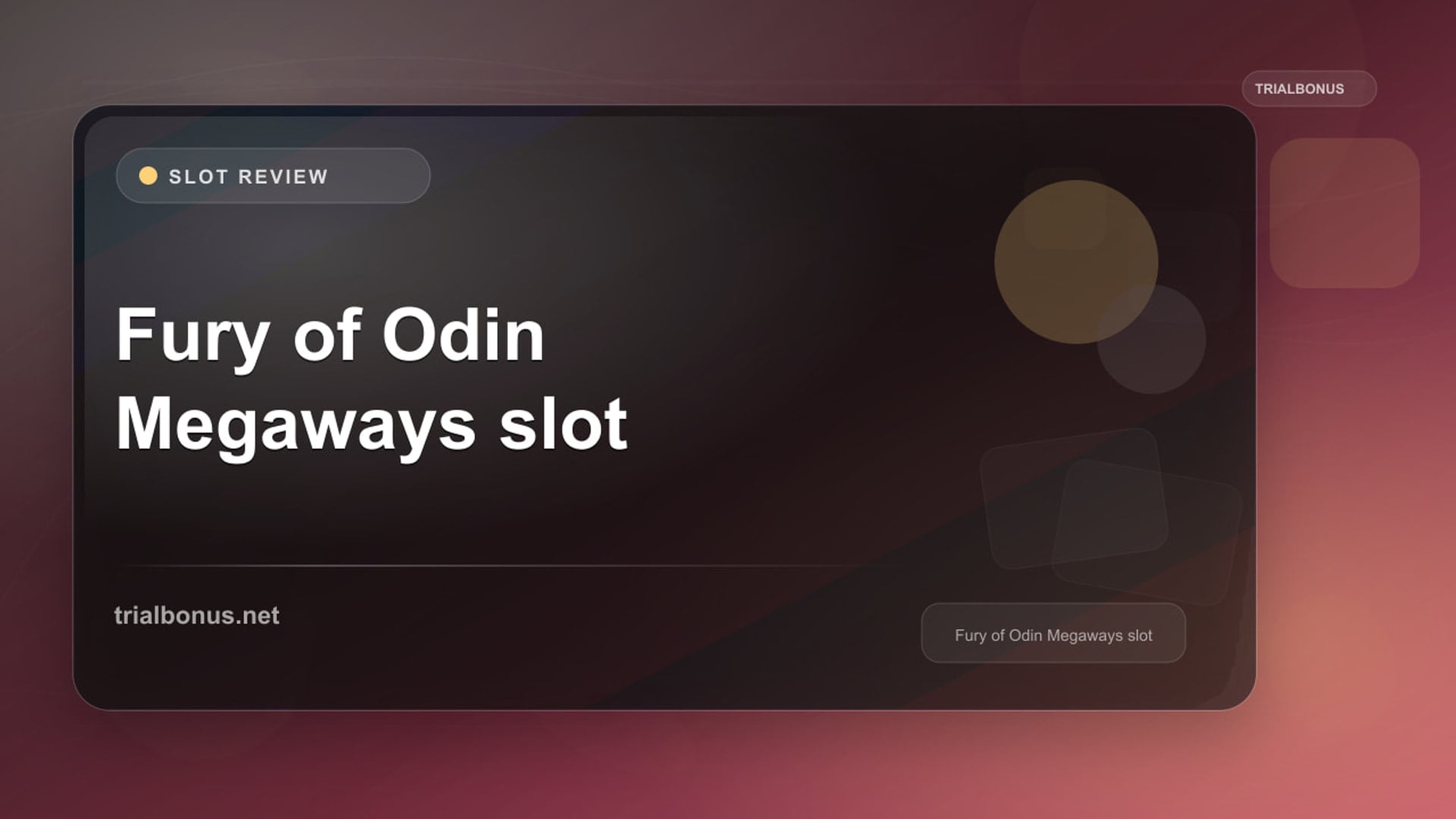 Fury of Odin Megaways slot review UK Review review
