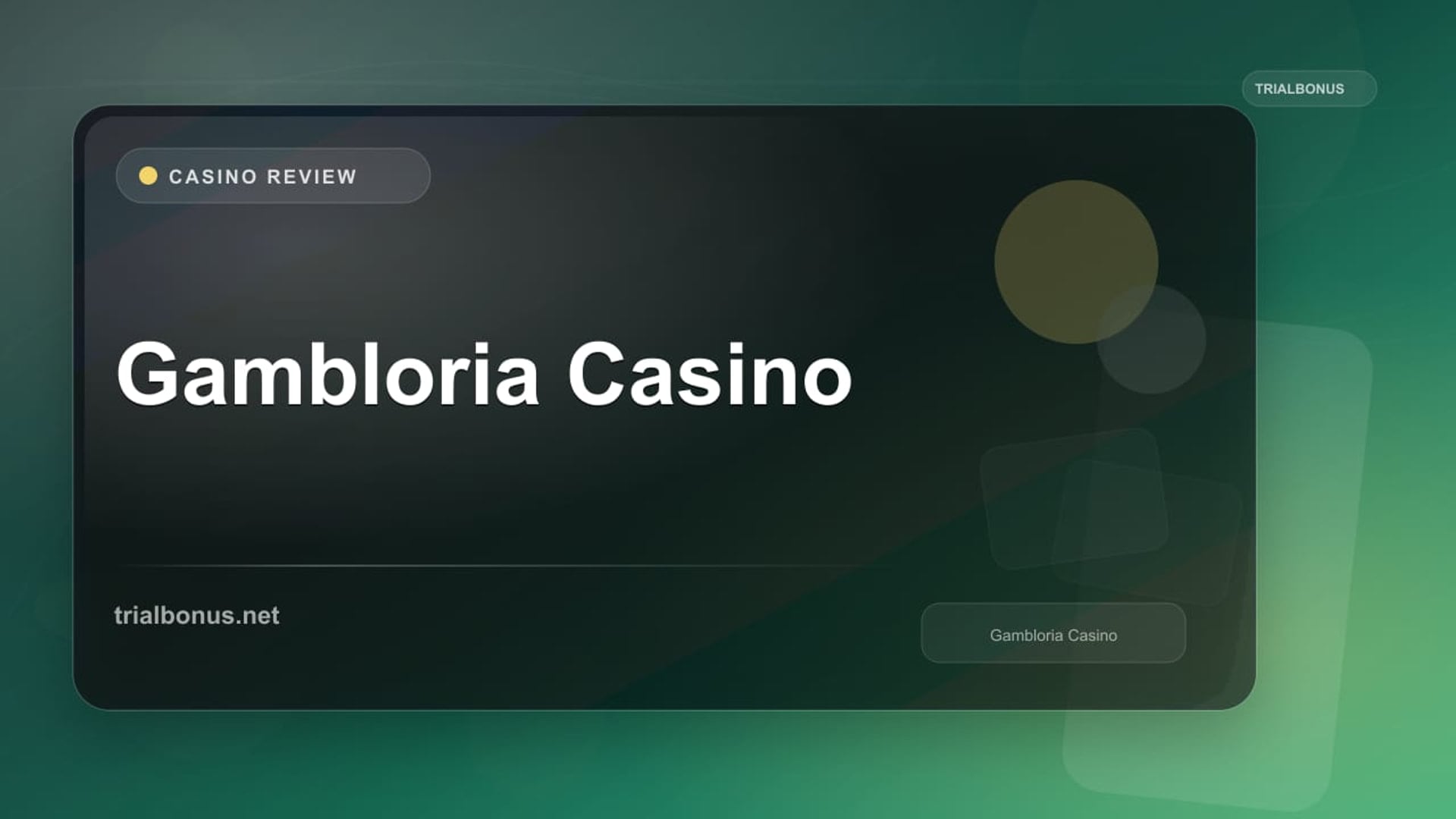 Gambloria Casino review