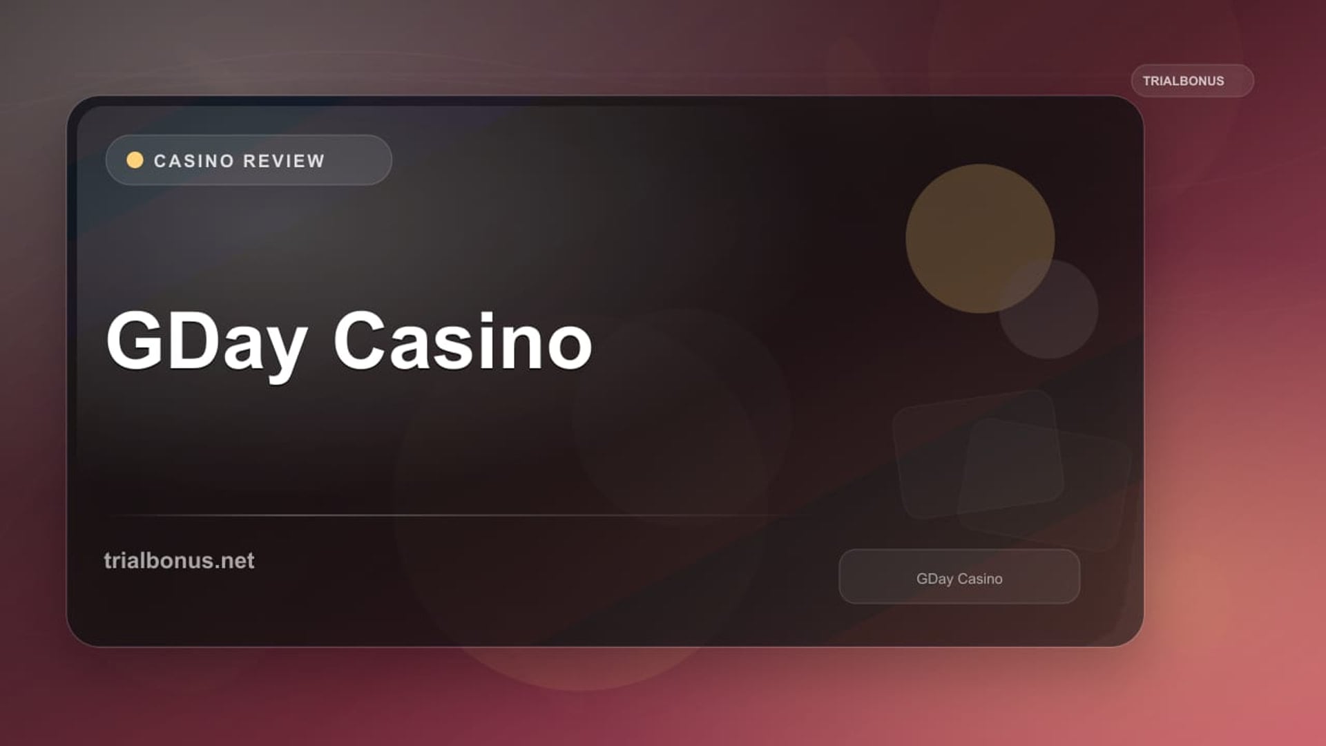 GDay Casino review