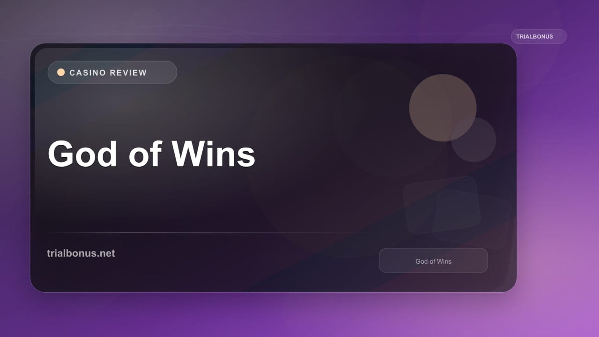 God of Wins review
