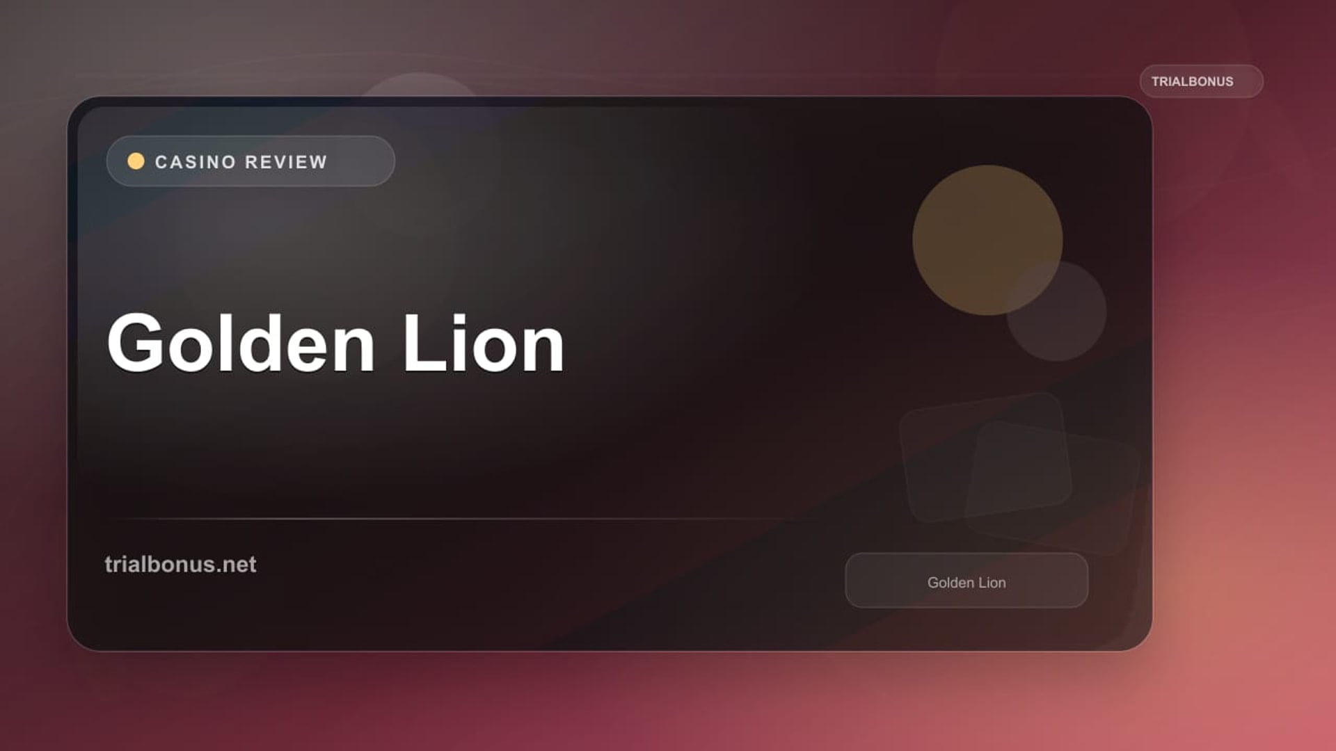 GoldenLion Casino: Information to Verify Before Paid Play review