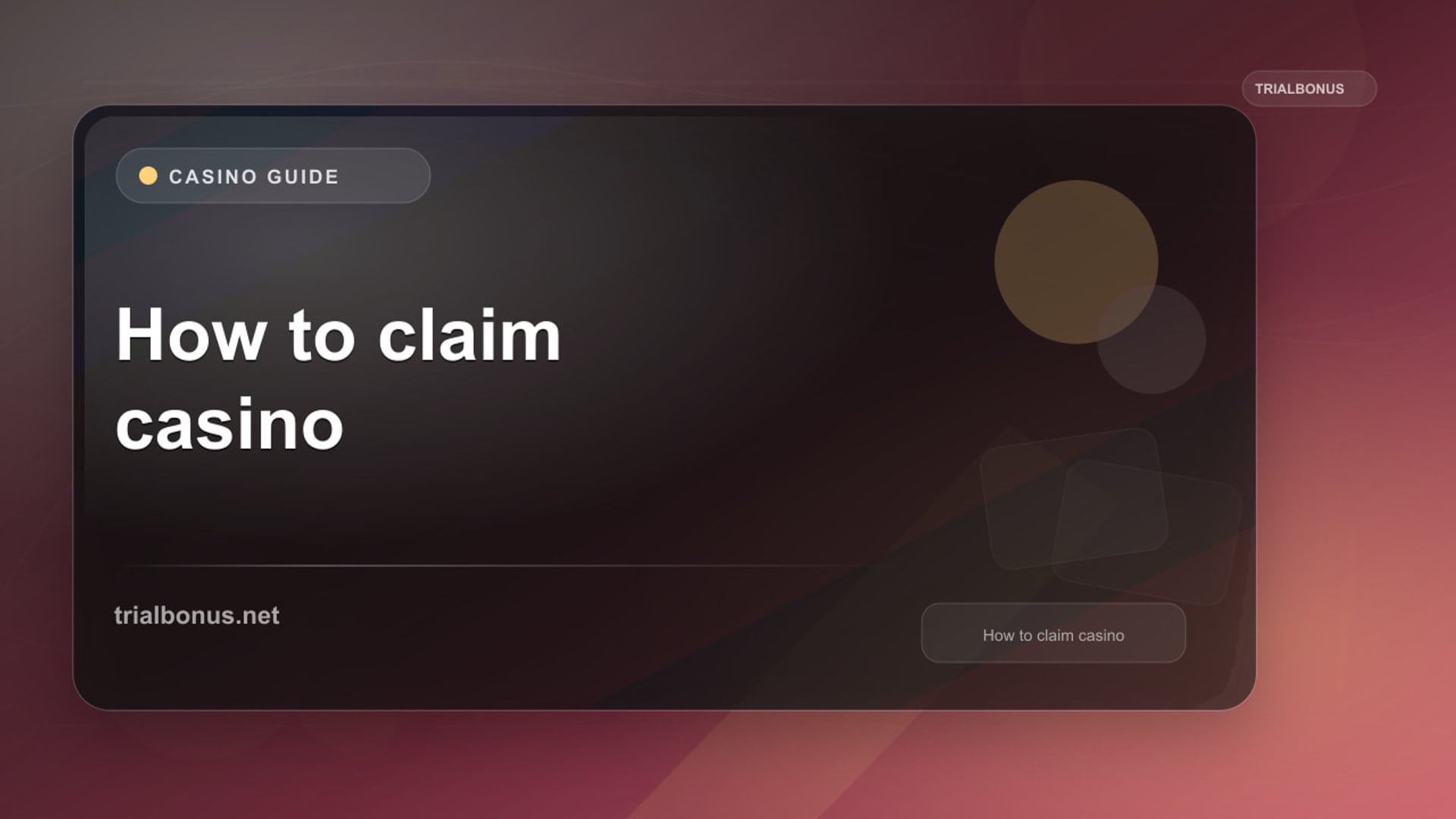 How to claim casino bonus Guide review