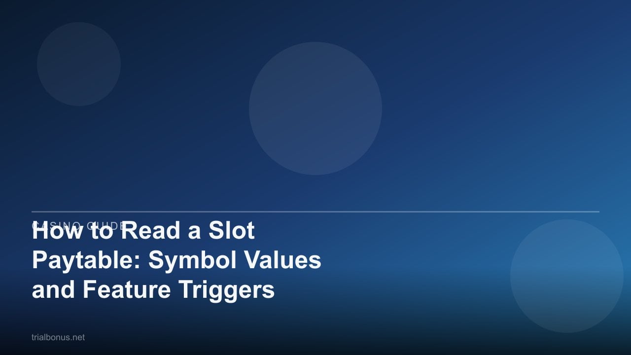 How to Read a Slot Paytable: Symbol Values and Feature Triggers Explained review