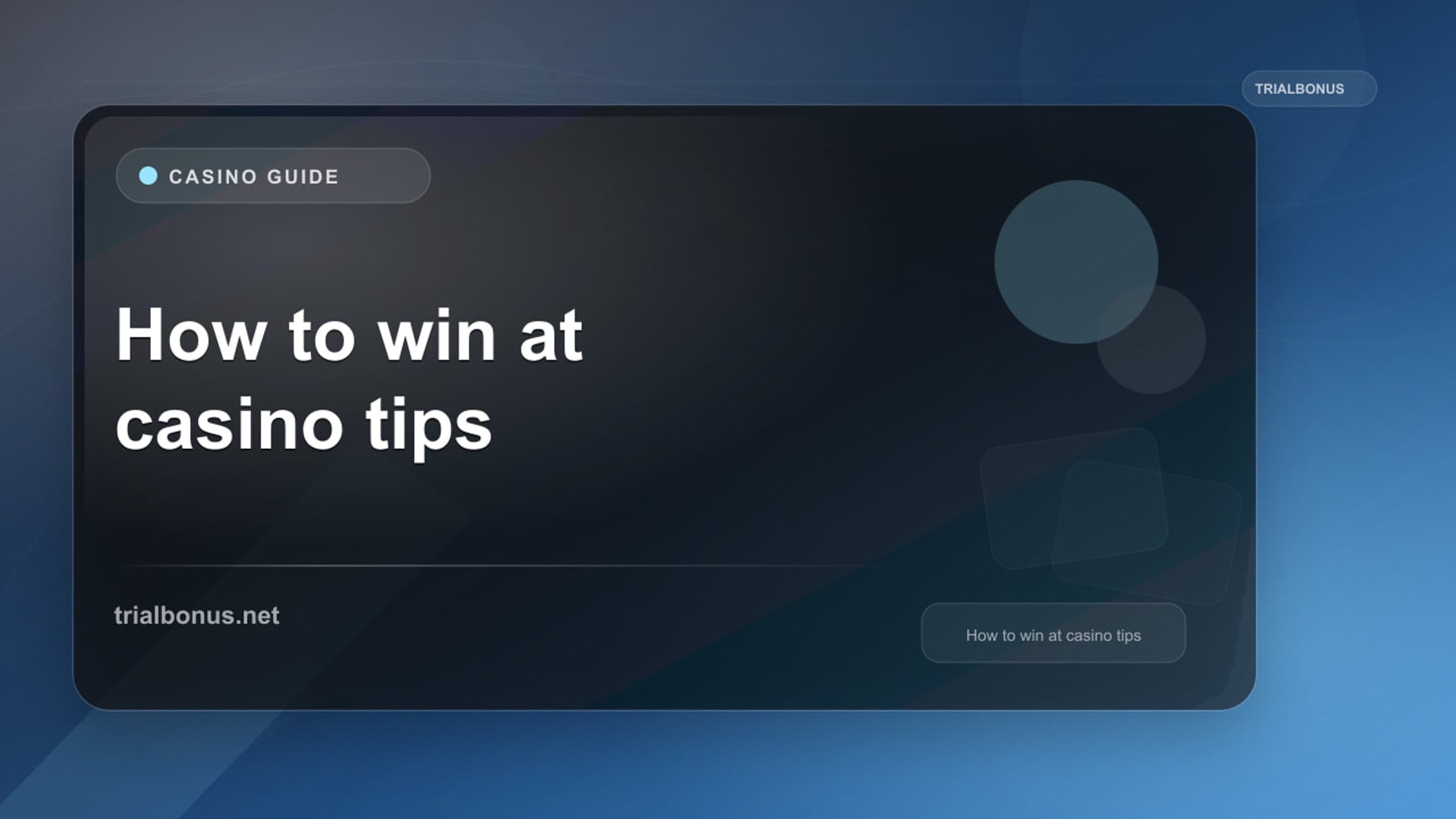 How to win at online casino UK tips Guide review