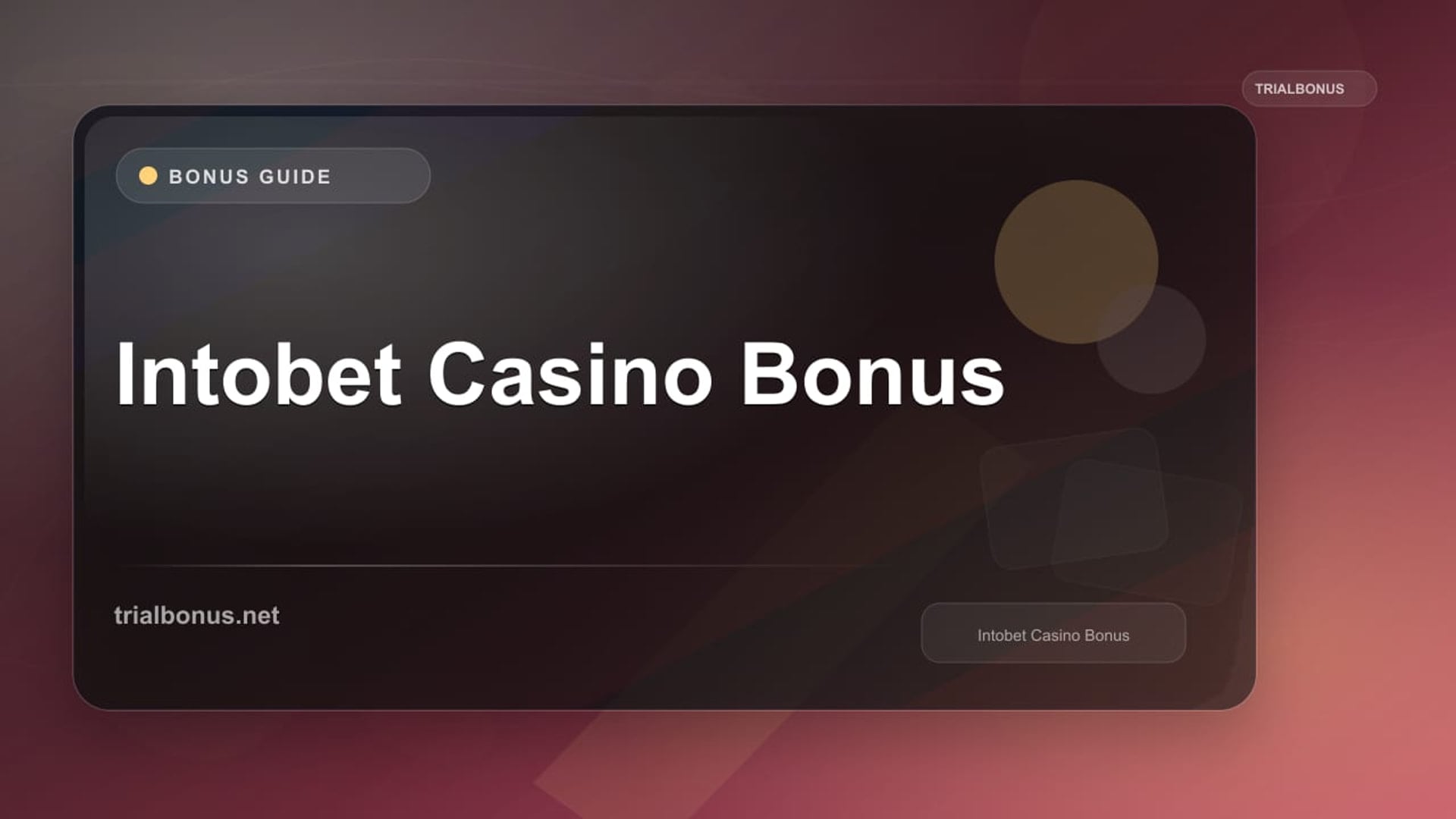 Intobet Casino Bonus review