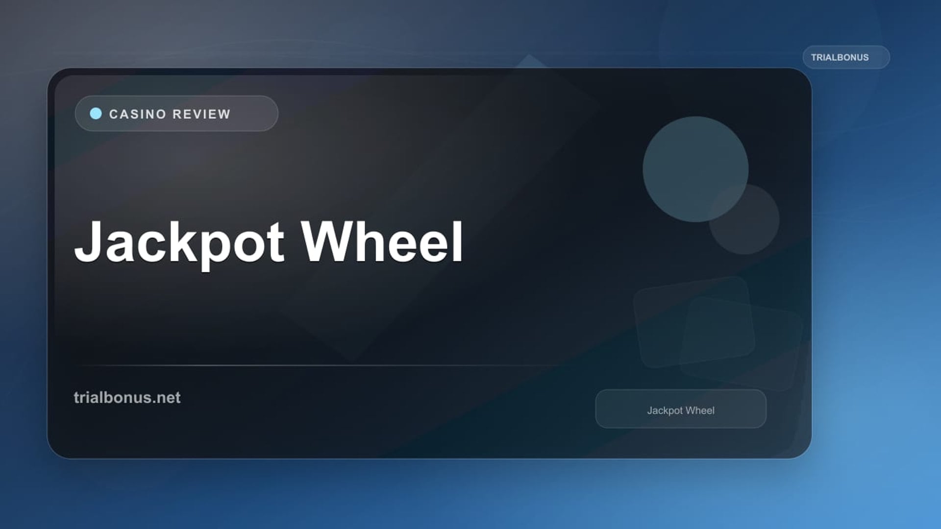 Jackpot Wheel review
