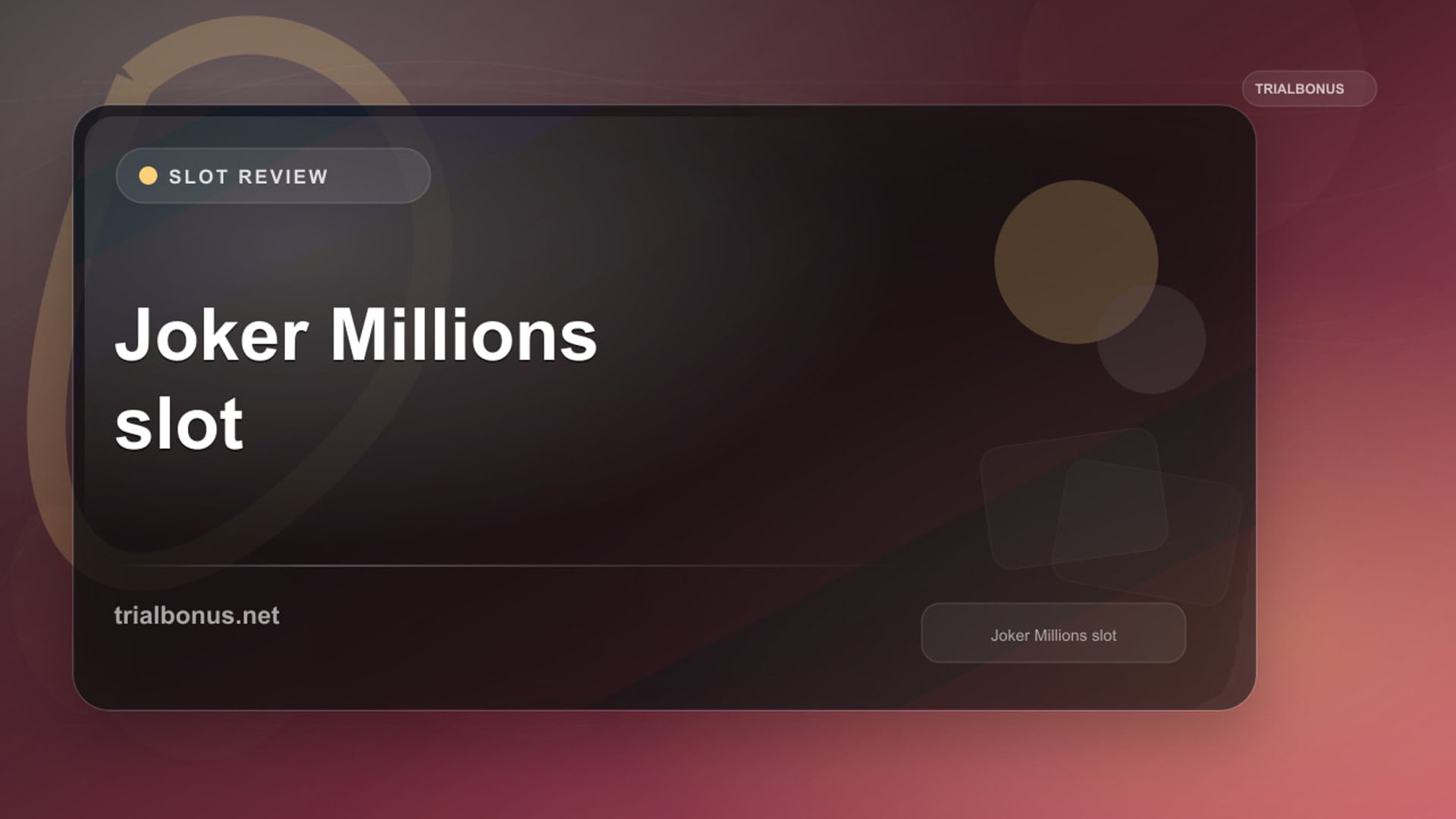 Joker Millions Slot: What to Check Before Playing review