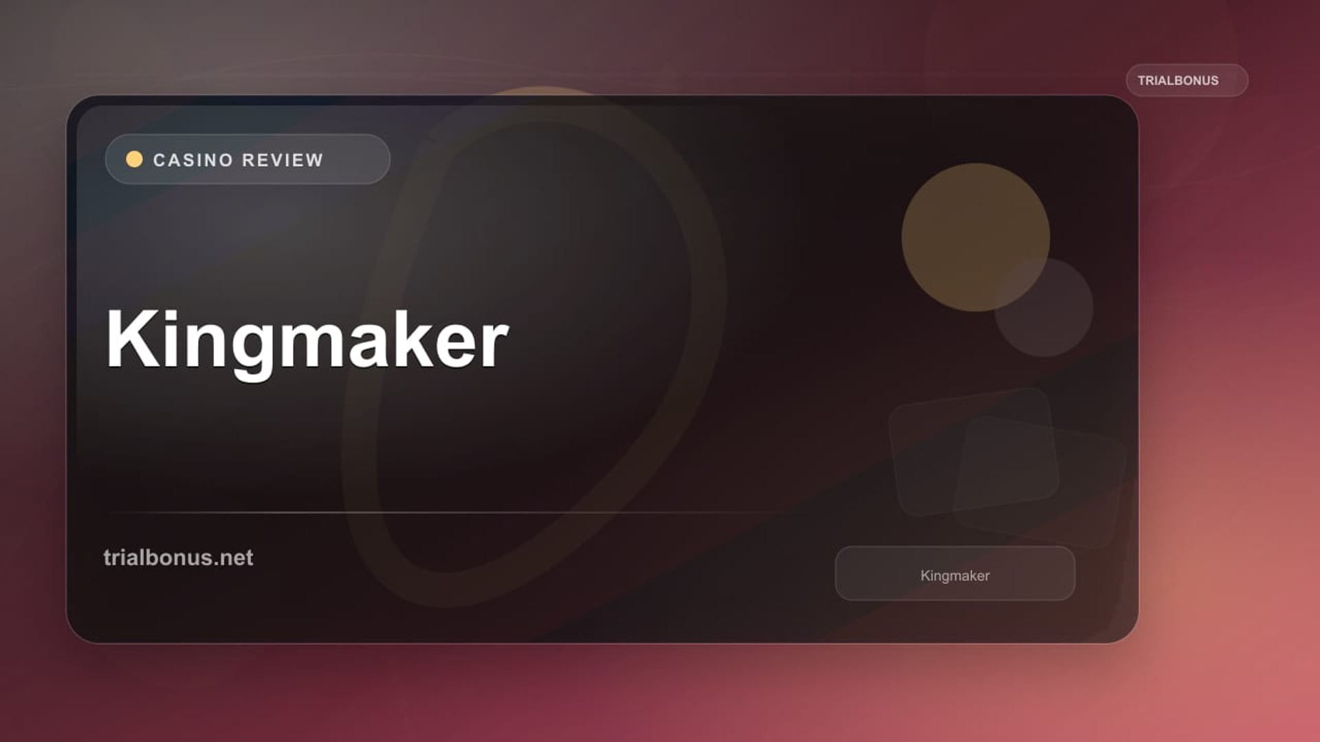 Kingmaker Review review