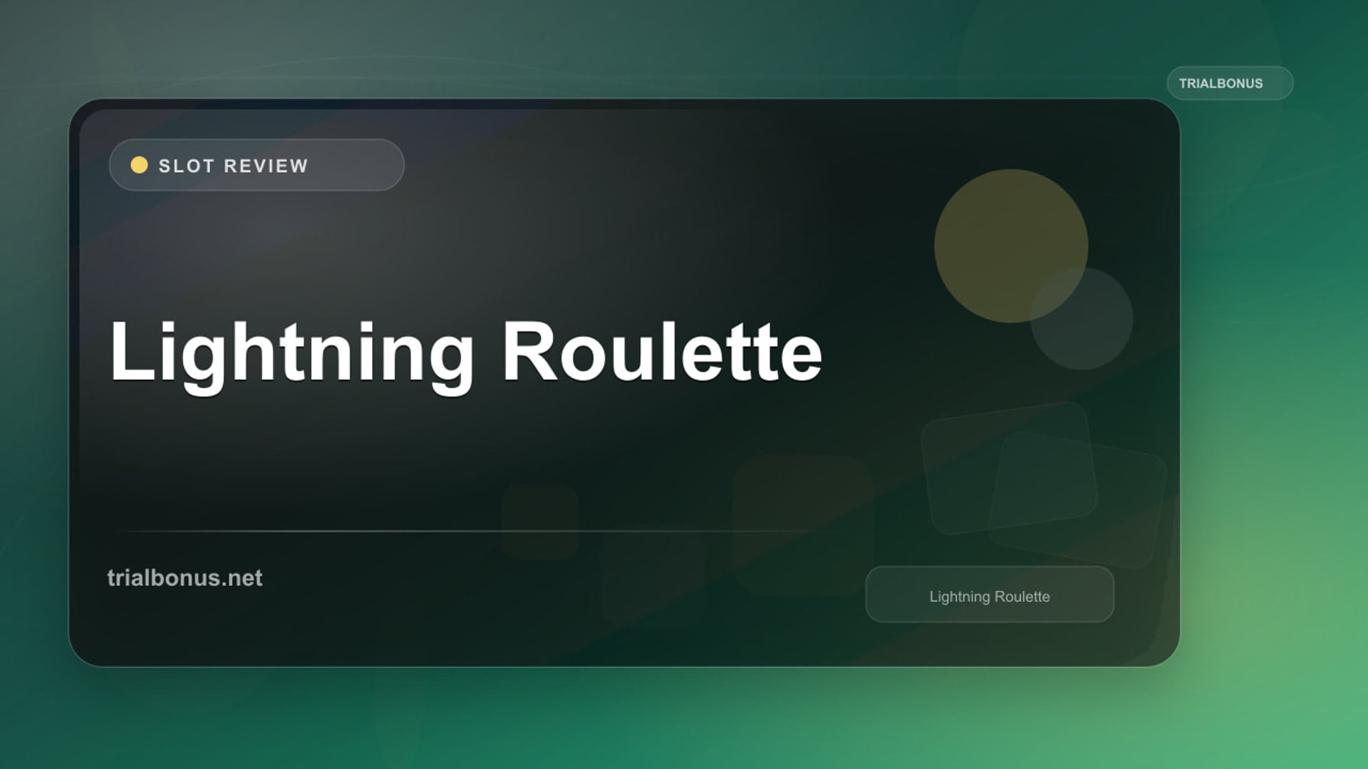 Lightning Roulette Game Guide review