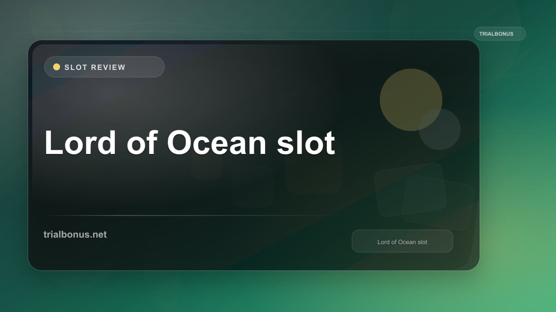 Lord of the Ocean Slot: What to Check Before Playing review