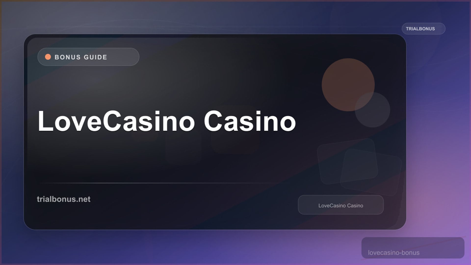 LoveCasino Casino Bonus review