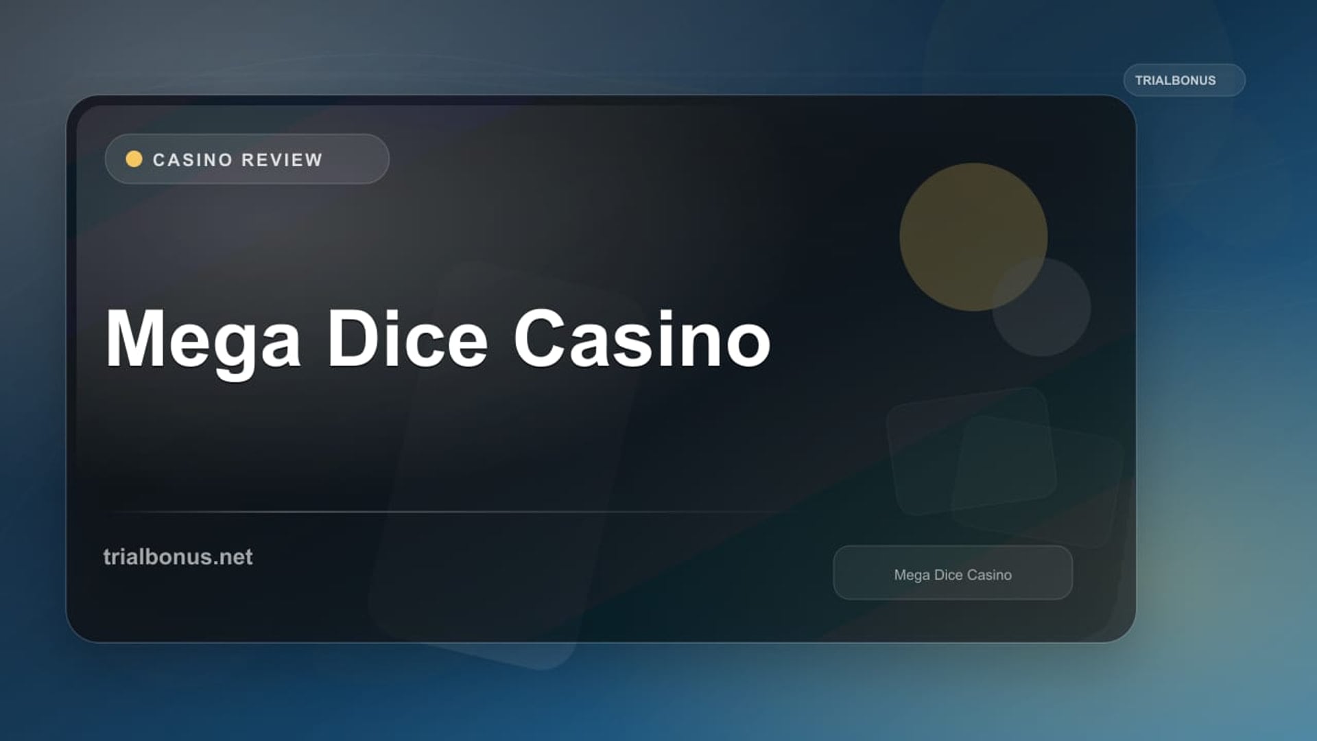 Mega Dice Casino review