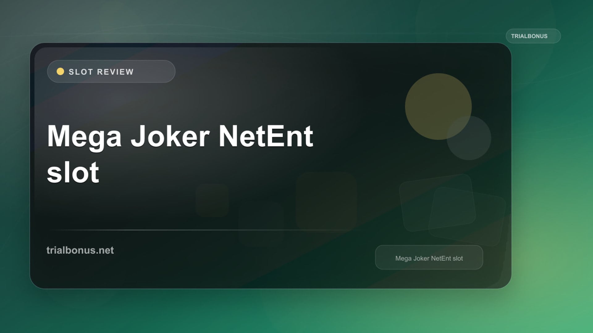 Mega Joker Slot: What to Check Before Playing review