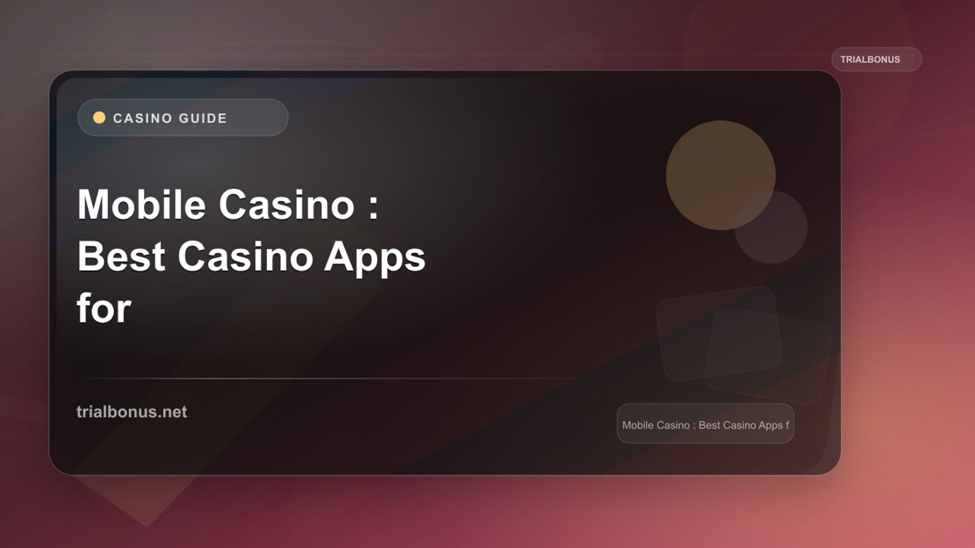 Mobile Casino UK: Best Casino Apps for British Players review