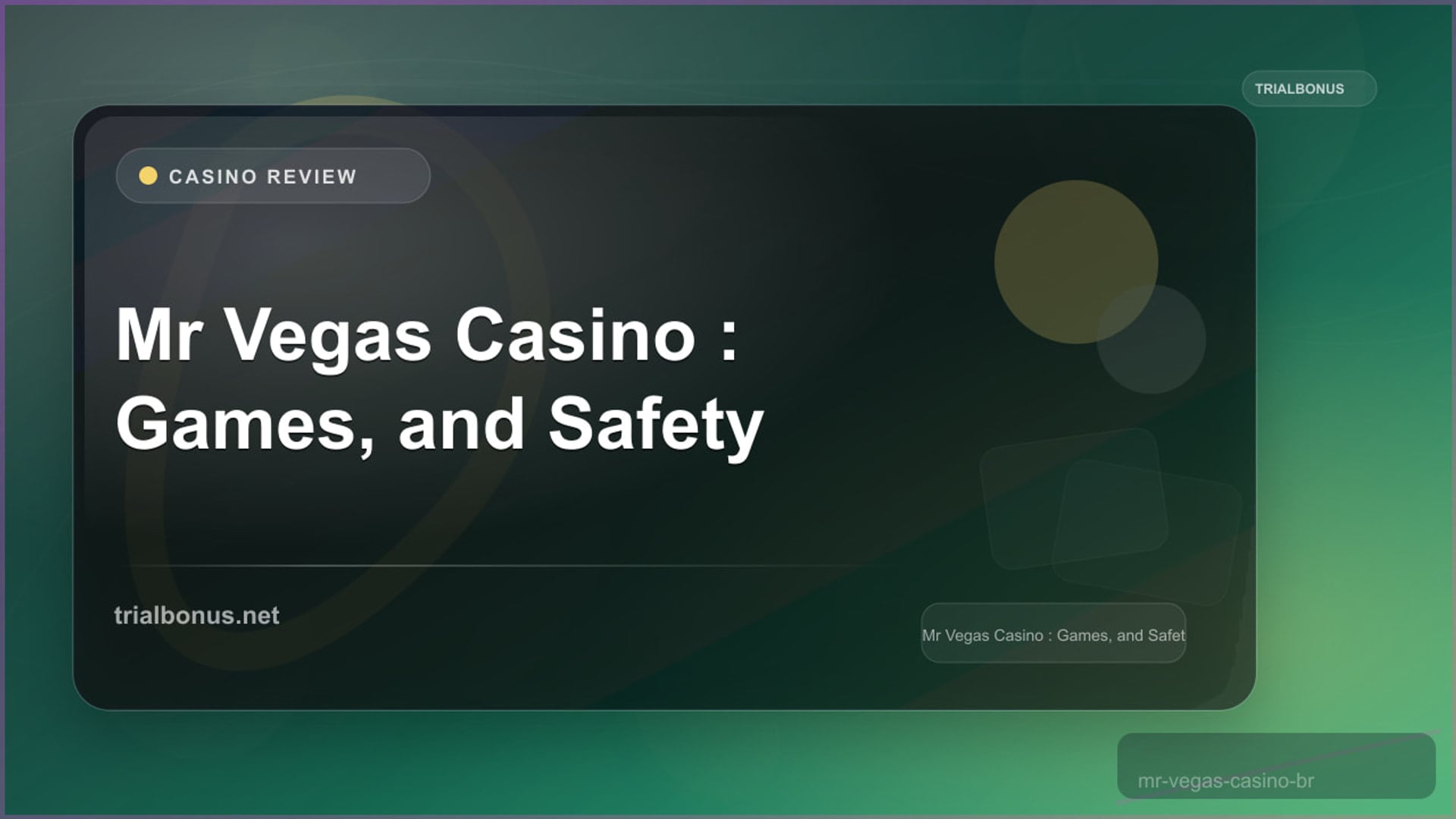 Mr Vegas Casino Review: Games, Bonuses and Safety review