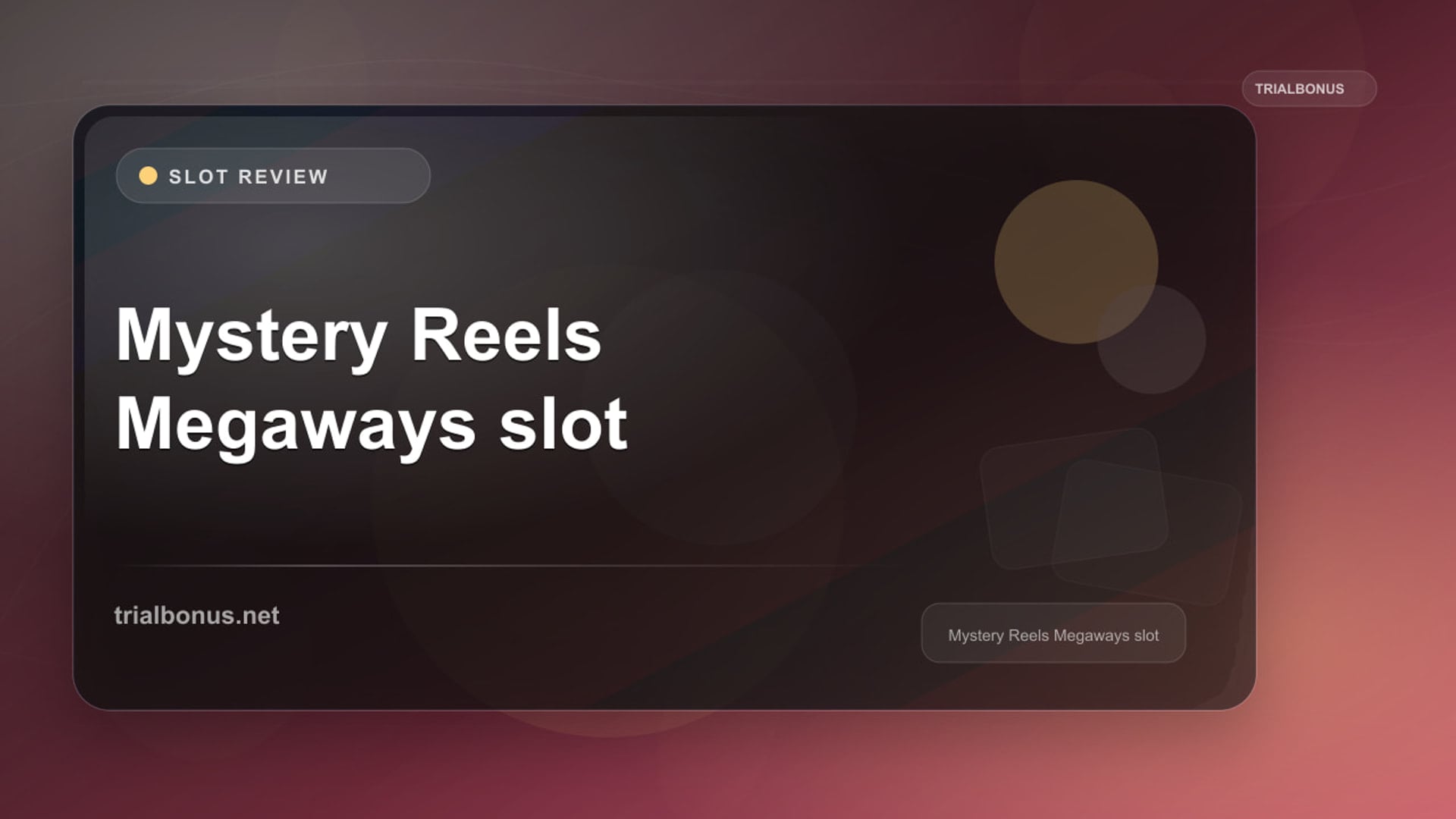 Mystery Reels Megaways slot review UK Review review