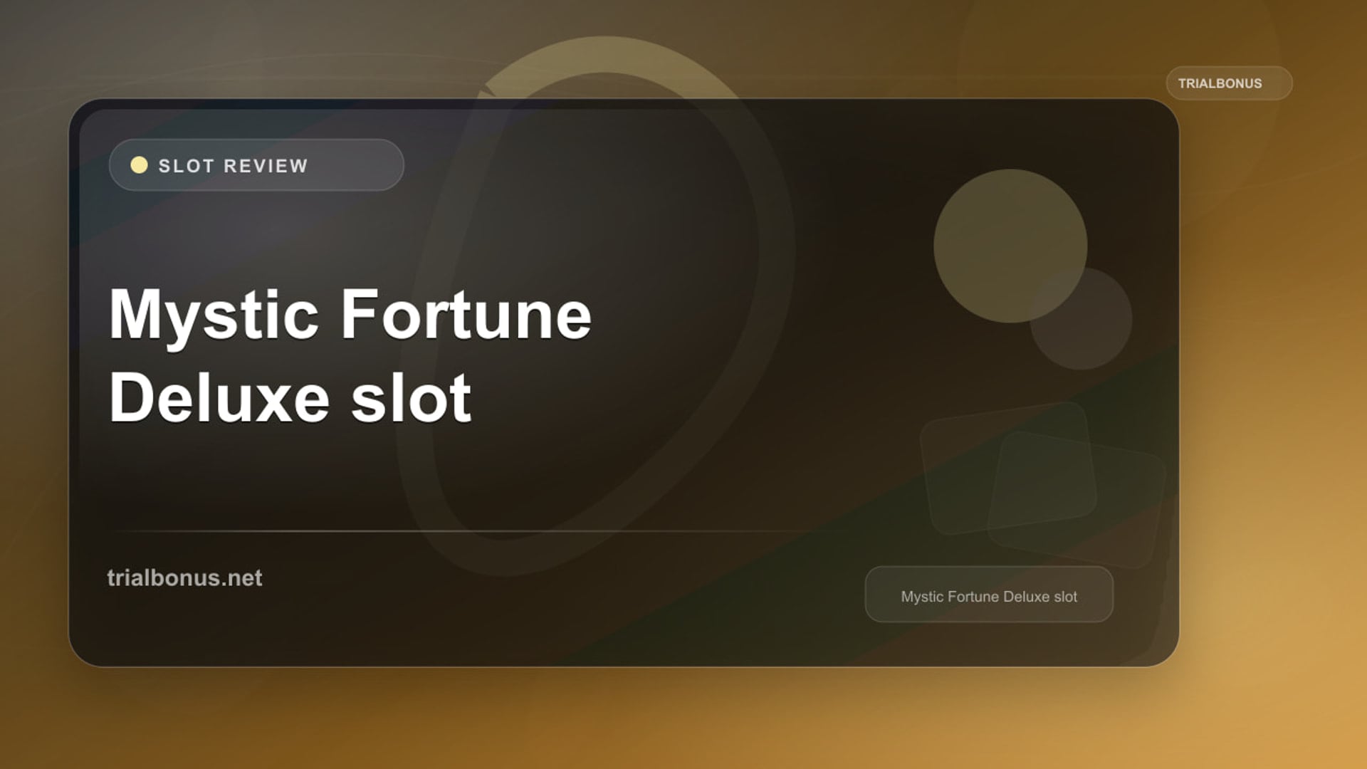 Mystic Fortune Deluxe Slot: What to Check Before Playing review