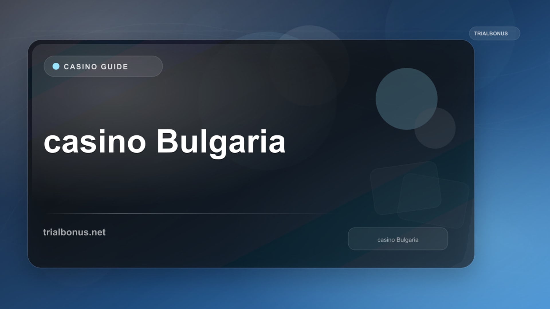 Online casino Bulgaria Guide review