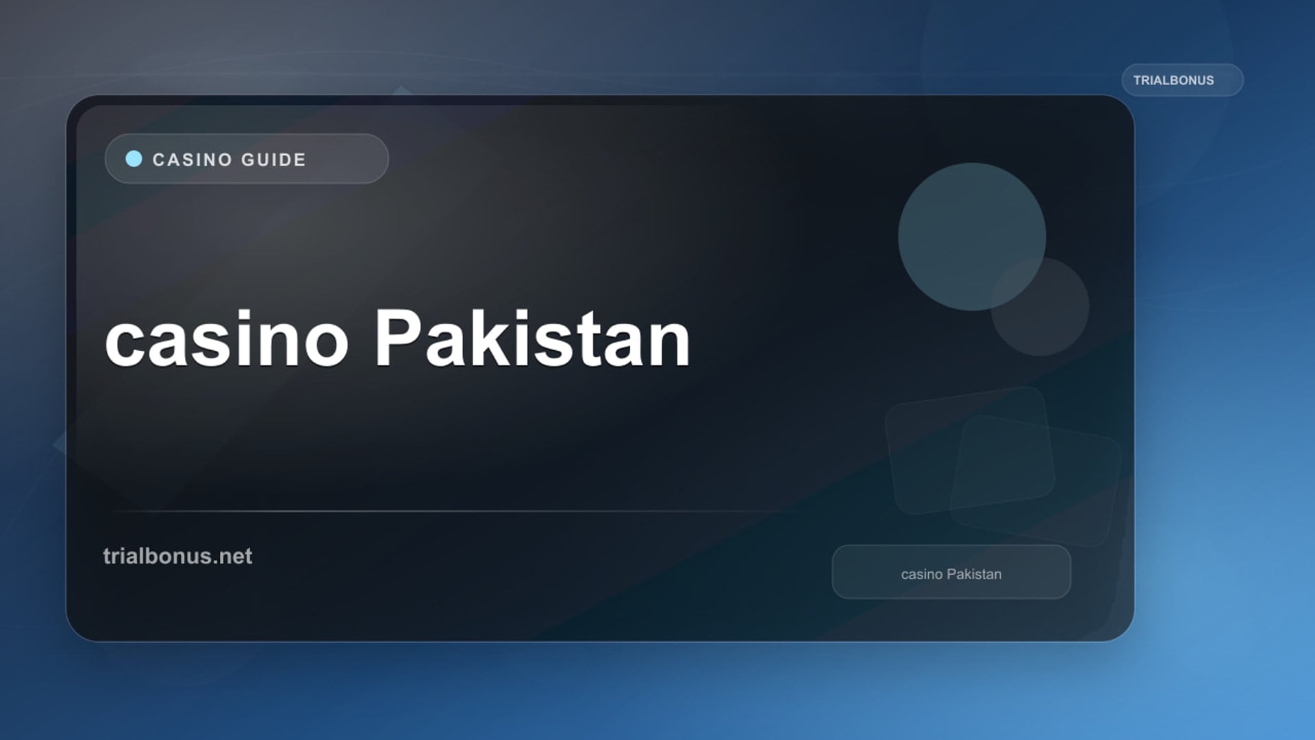 Online casino Pakistan Guide review