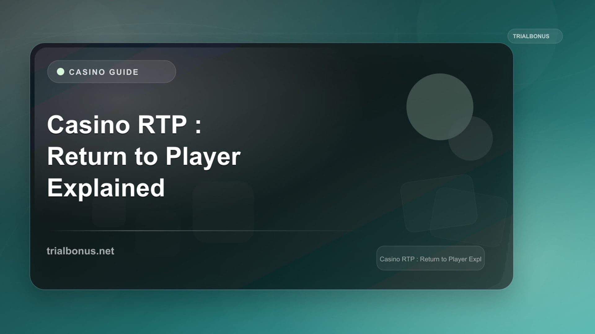 Online Casino RTP Guide: Return to Player Explained review