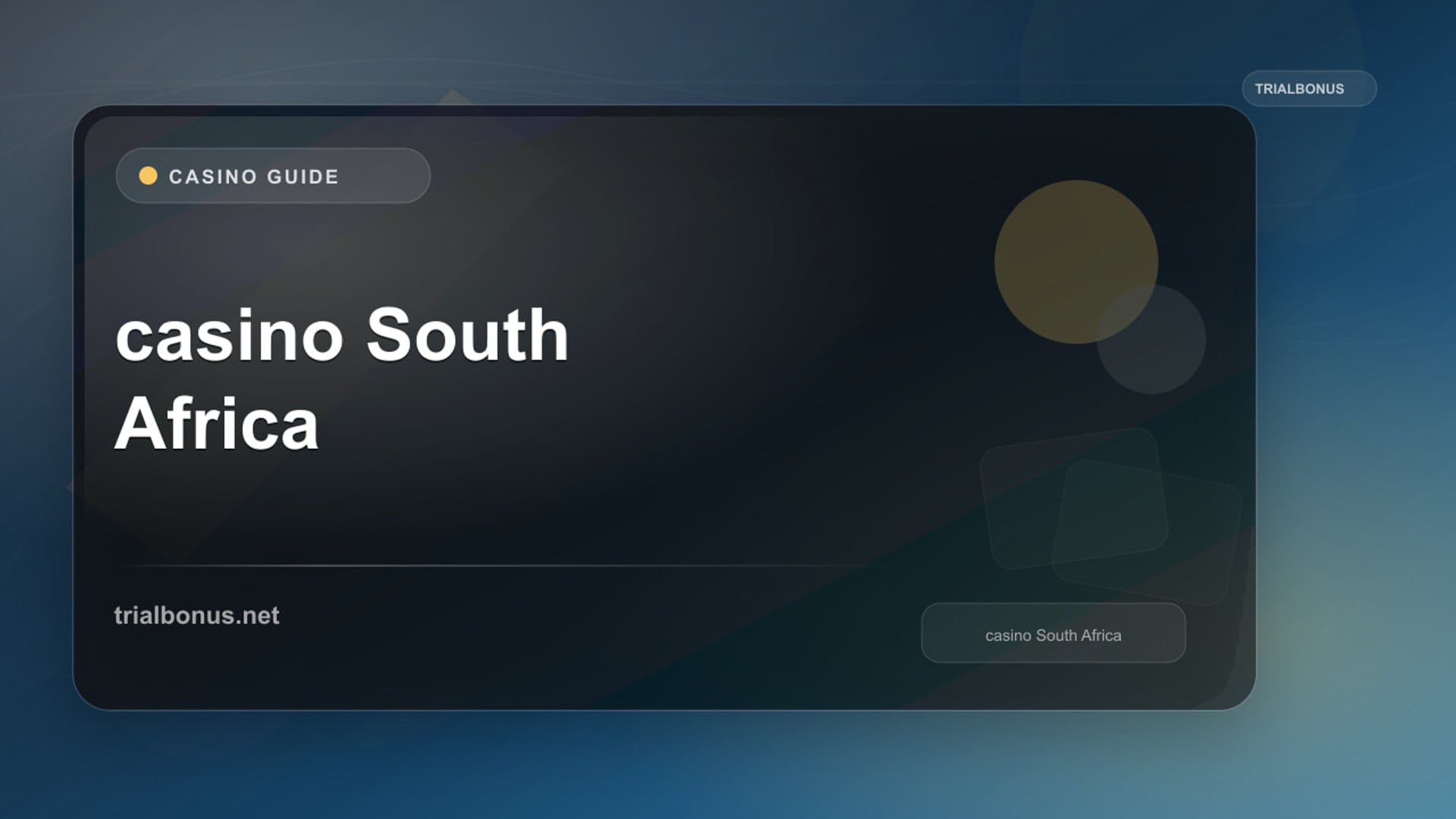 Online casino South Africa Guide review