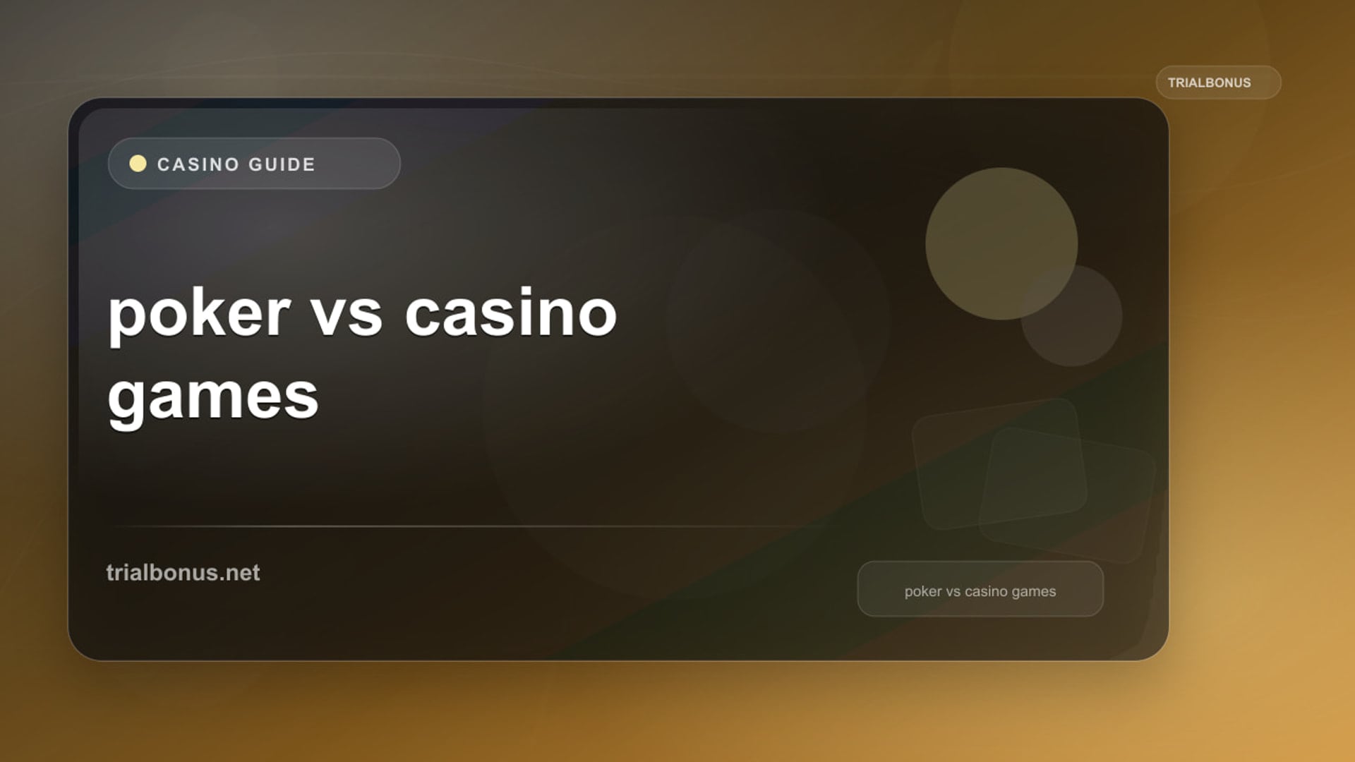 Online poker vs casino games UK Guide review