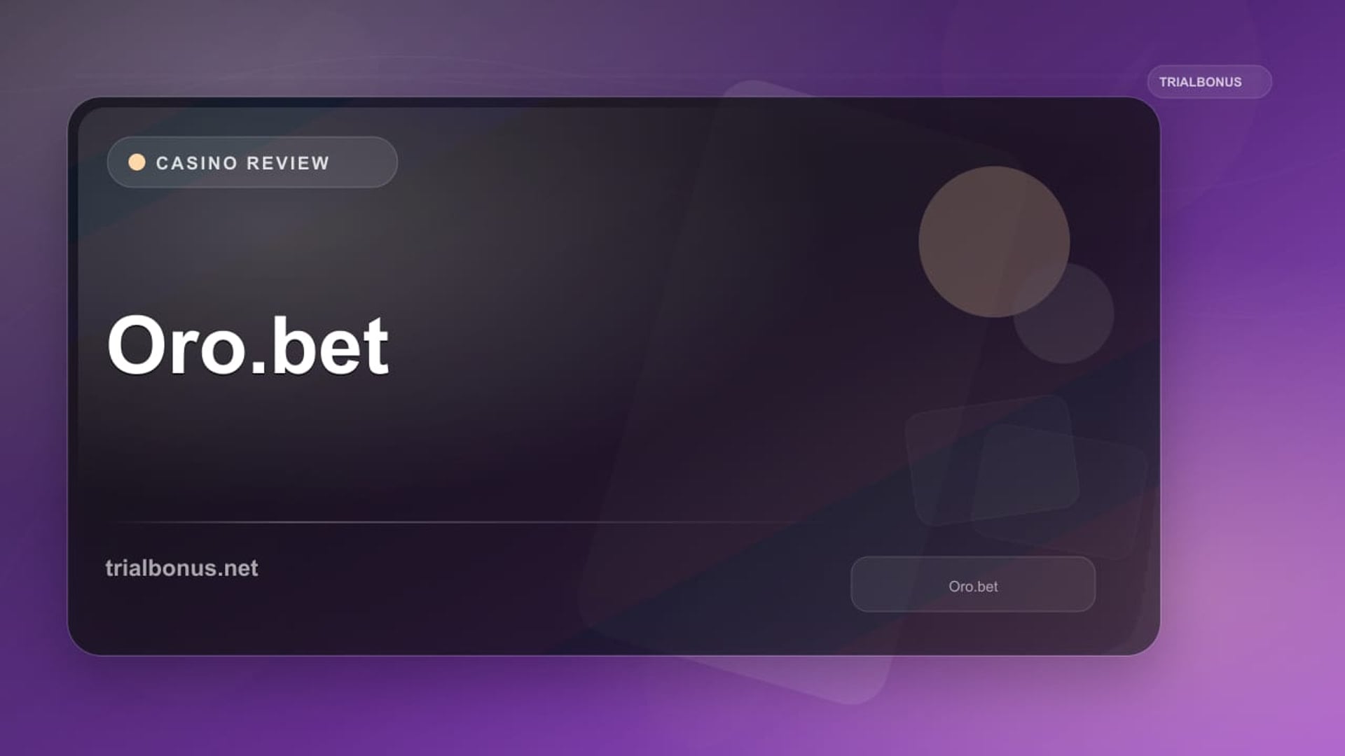 Oro.bet review