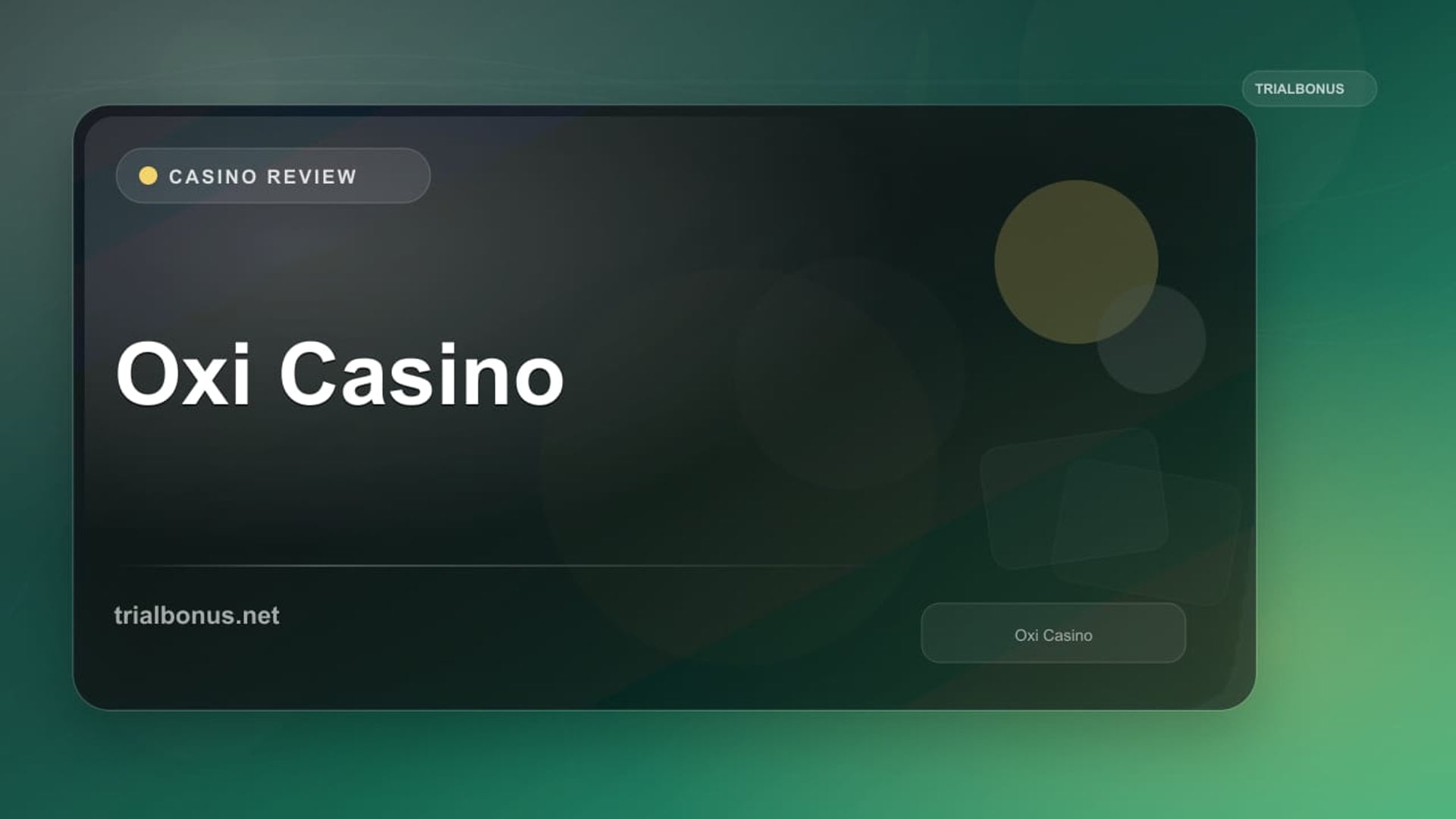 Oxi Casino review