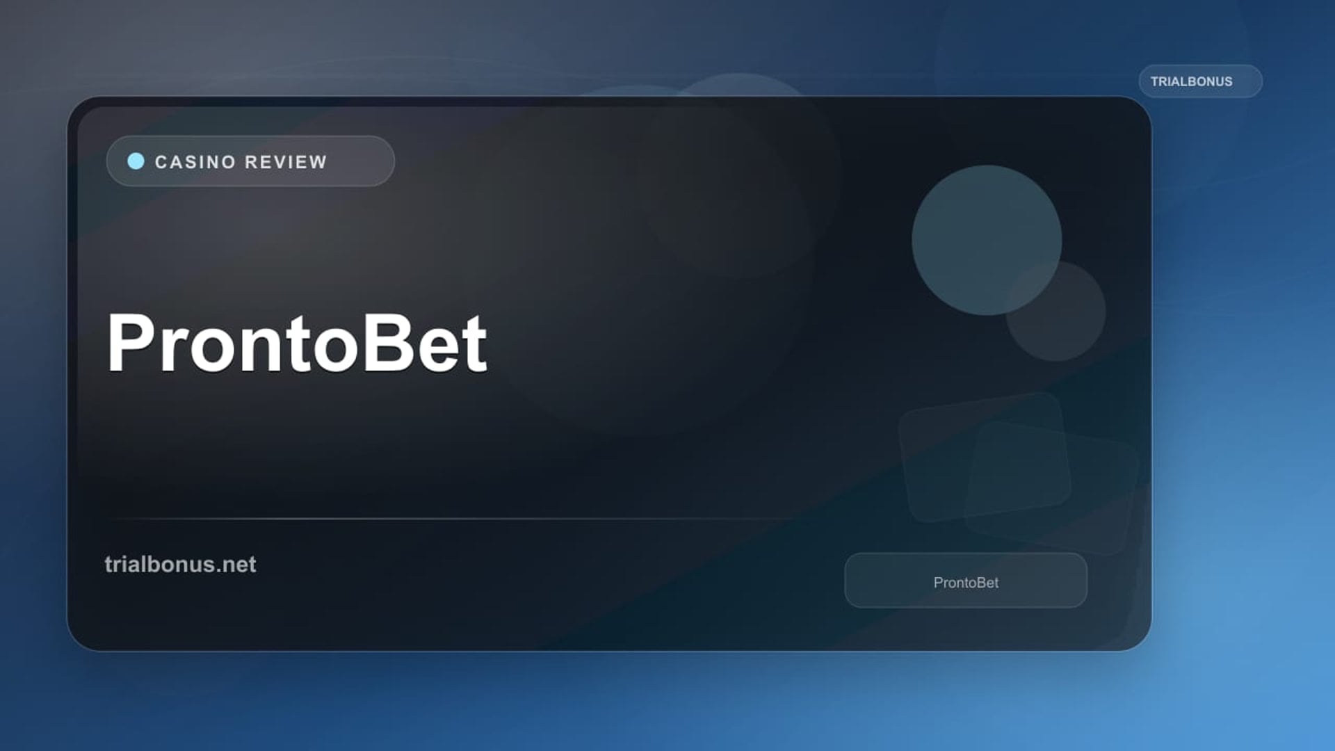 ProntoBet review