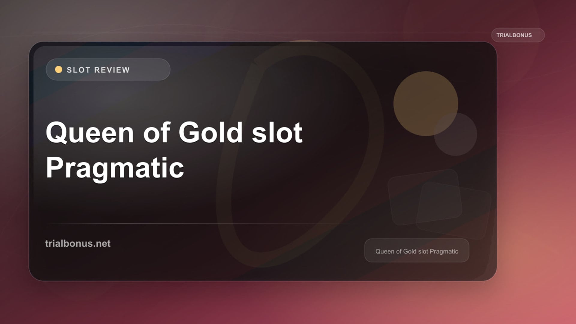 Queen of Gold Slot: What to Check Before Playing review