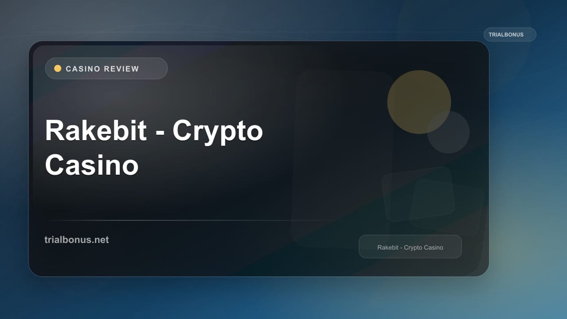 Rakebit - Crypto Casino review