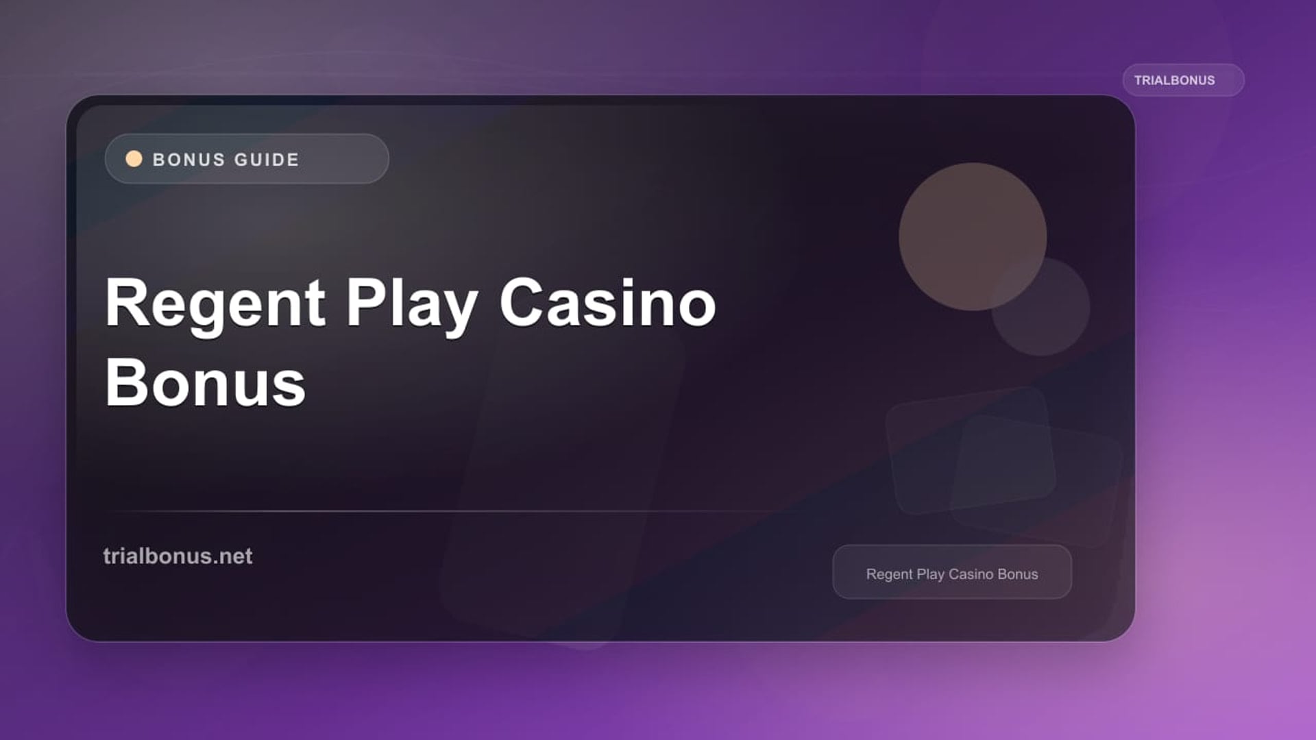 Regent Play Casino Bonus review