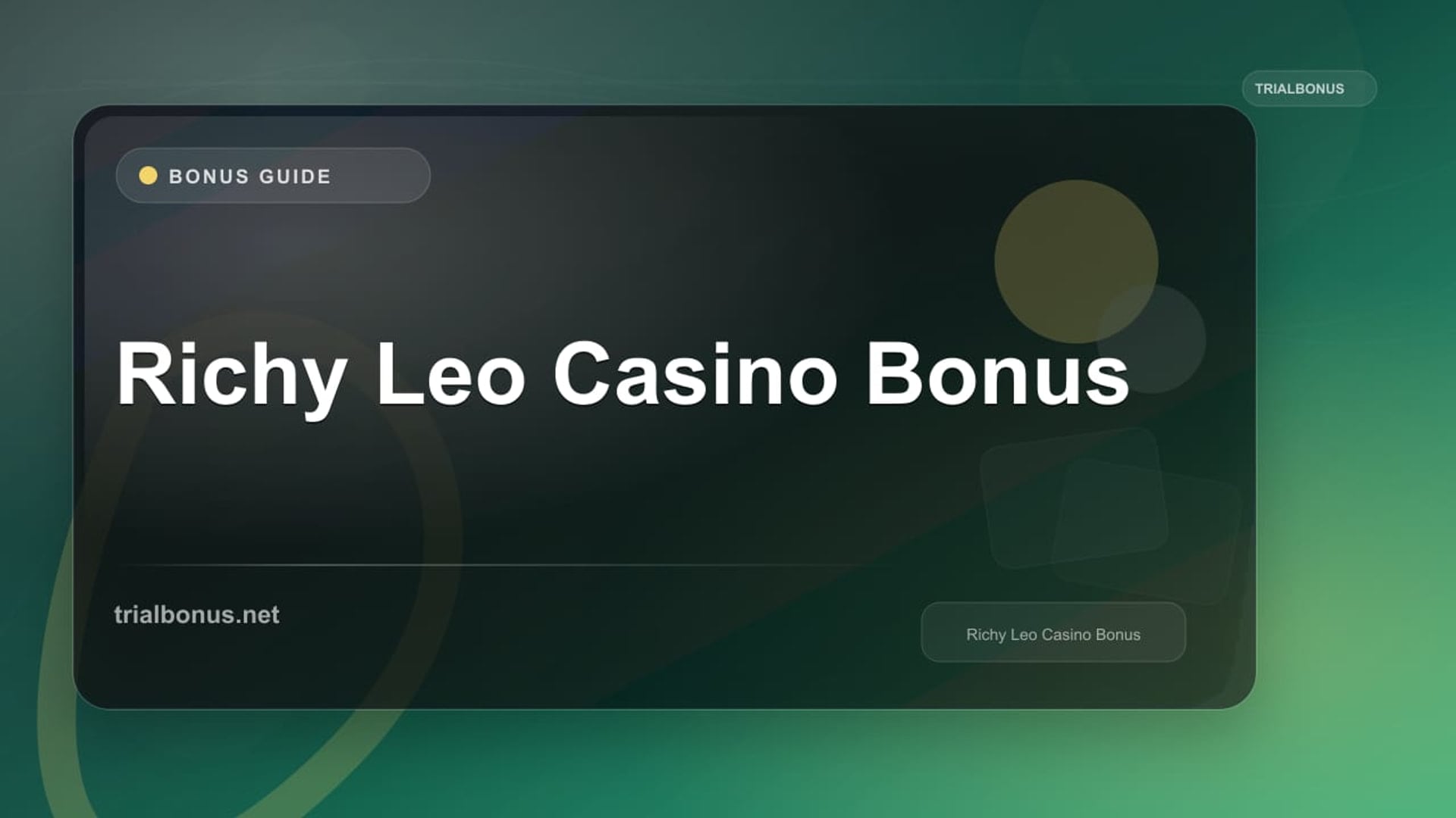 Richy Leo Casino Bonus review