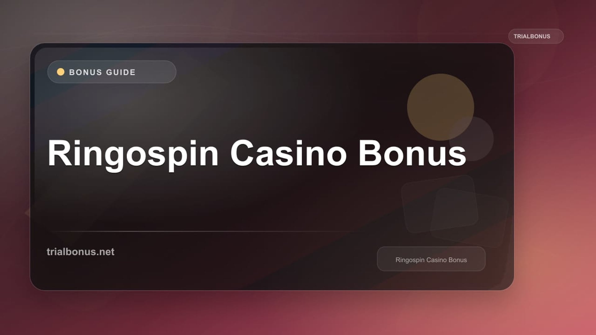 Ringospin Casino Bonus review