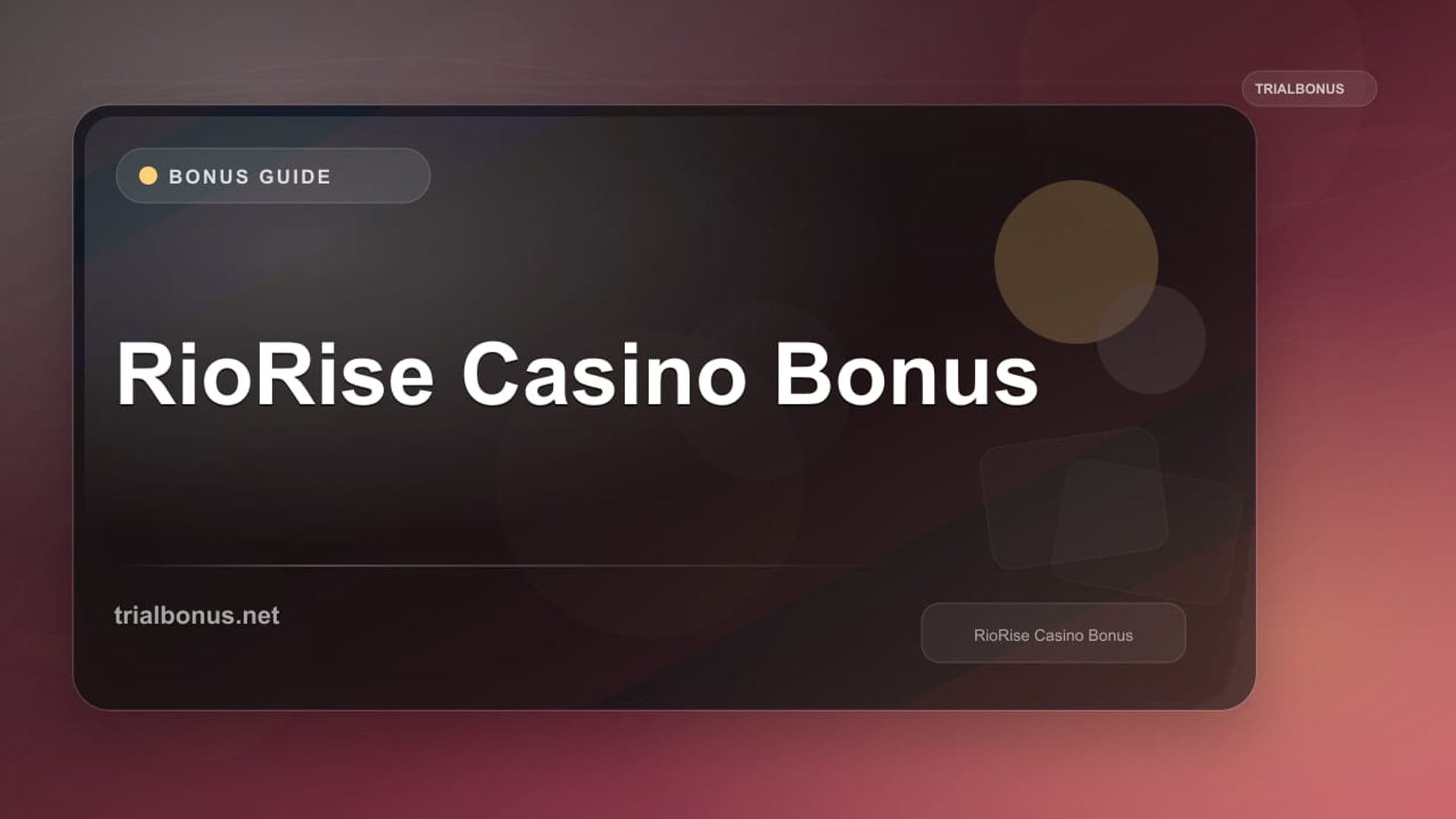 RioRise Casino Bonus review