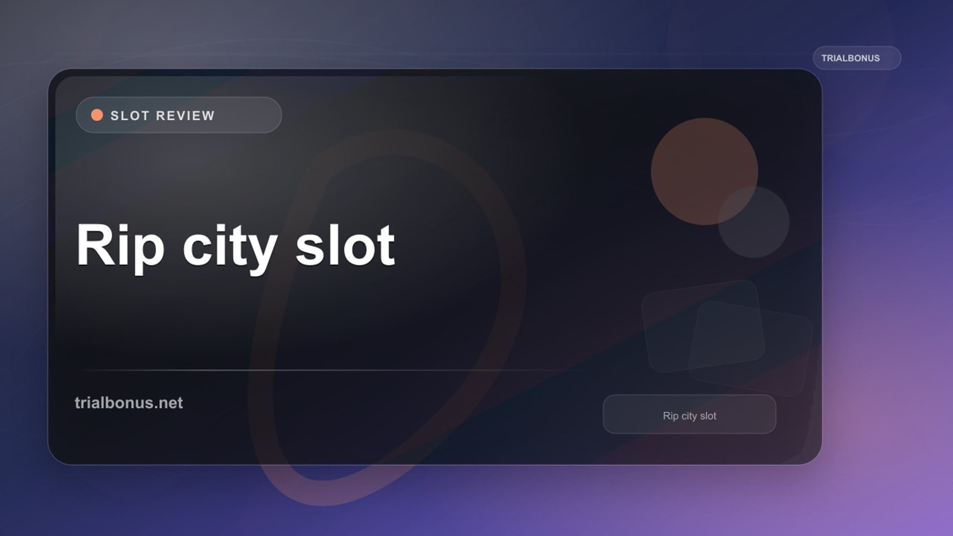 Rip city slot UK review