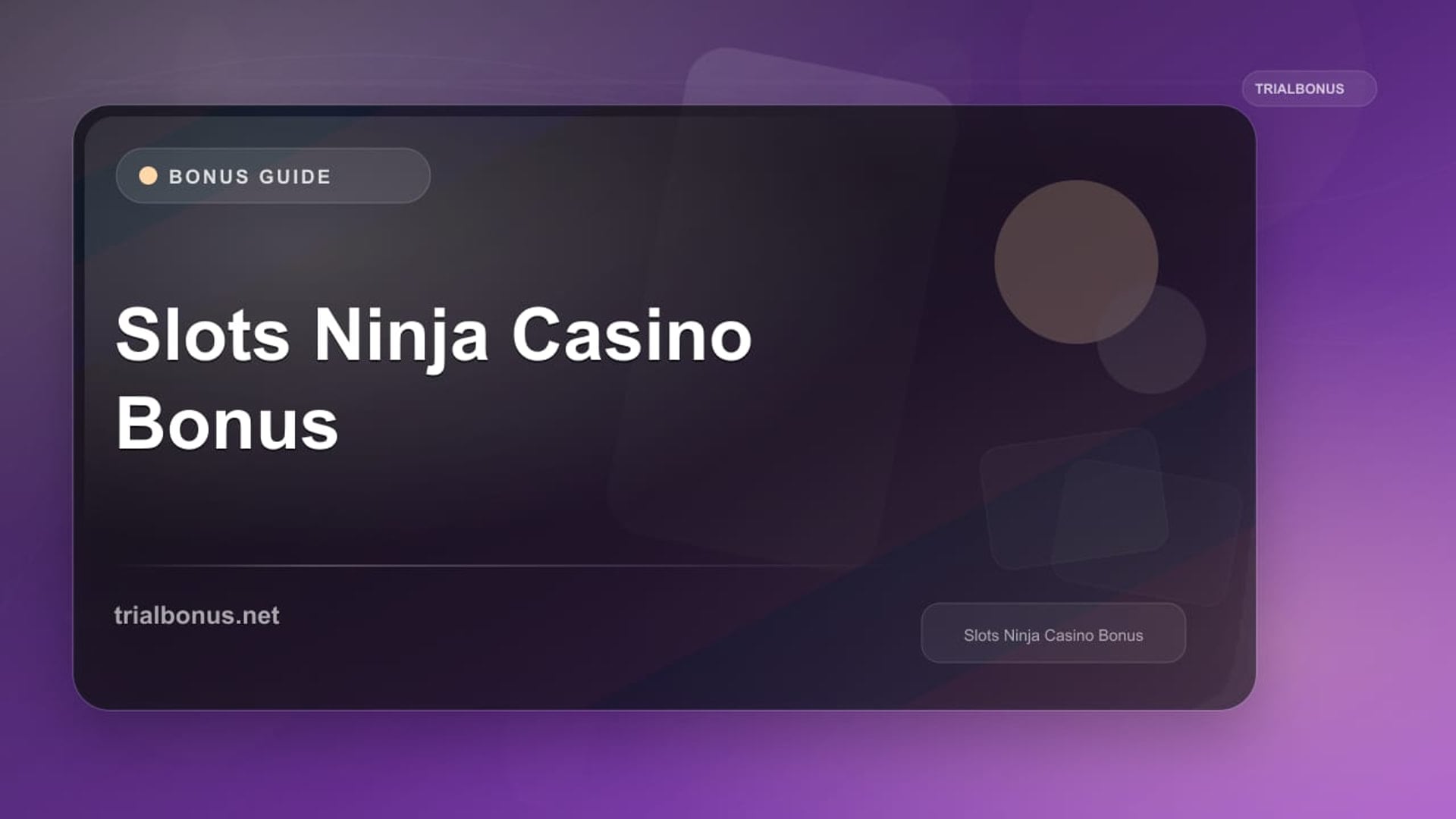 Slots Ninja Casino Bonus review