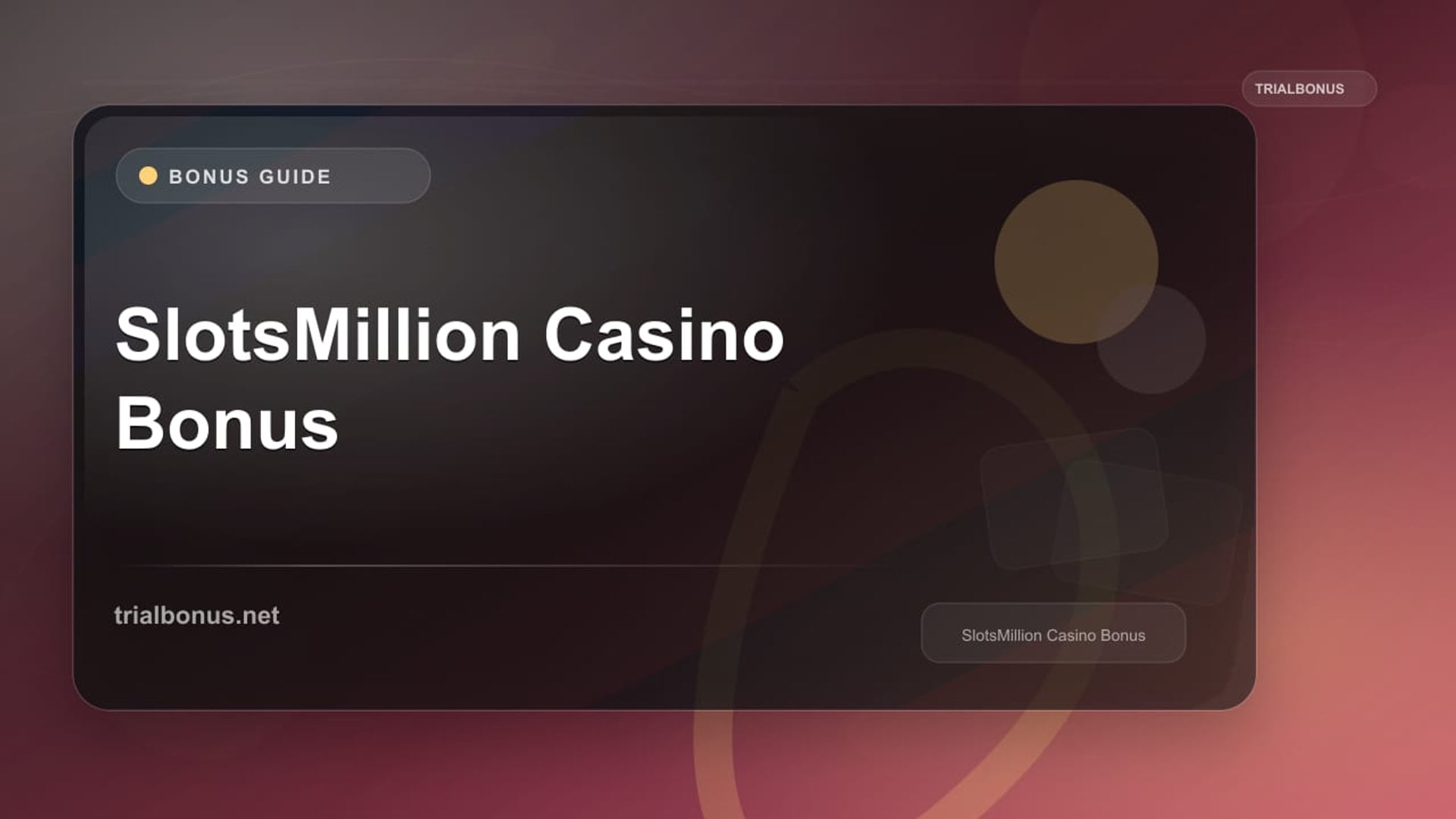 SlotsMillion Casino Bonus review