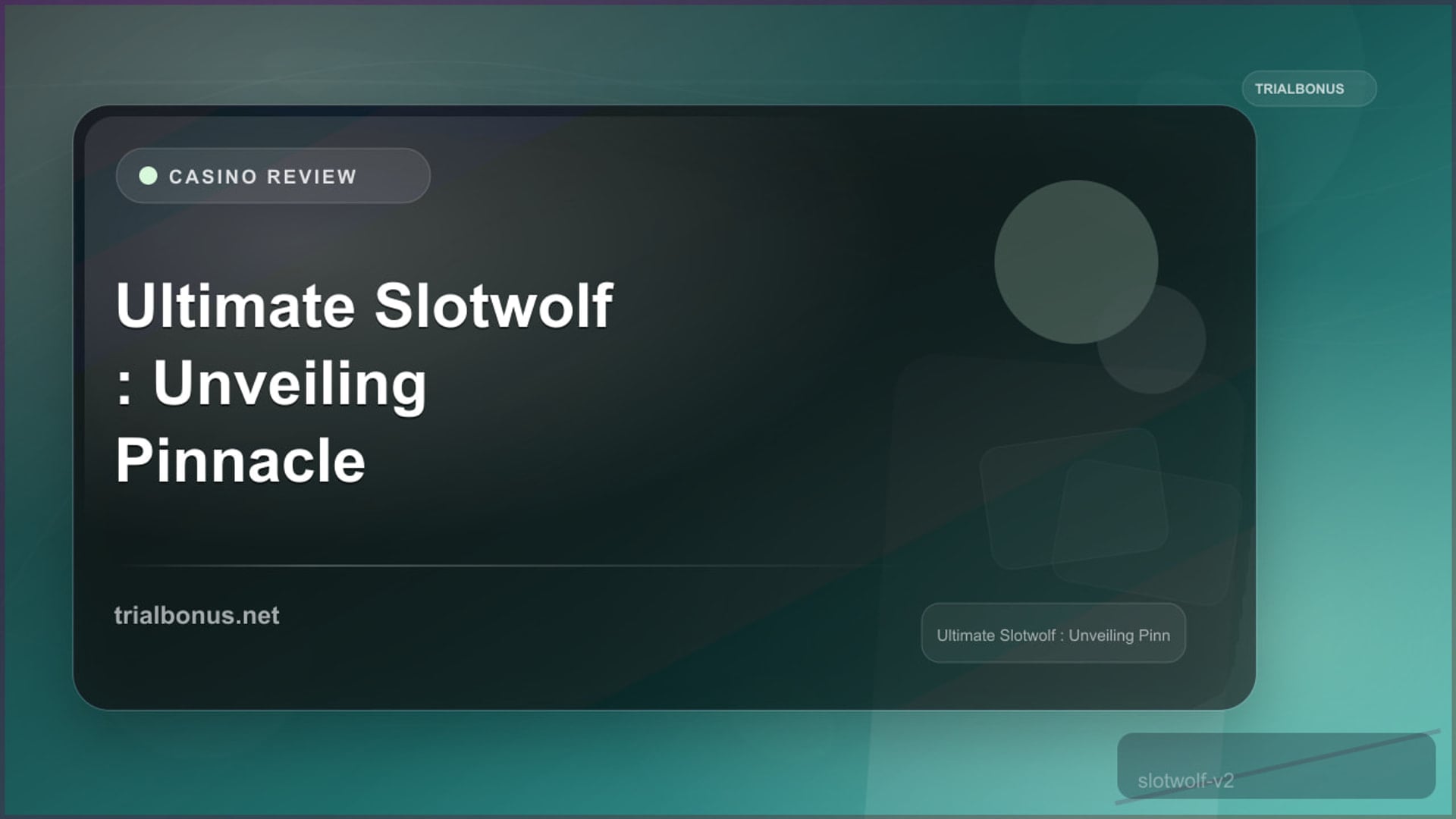 Ultimate Slotwolf Review: Unveiling the Pinnacle of Online Gaming review