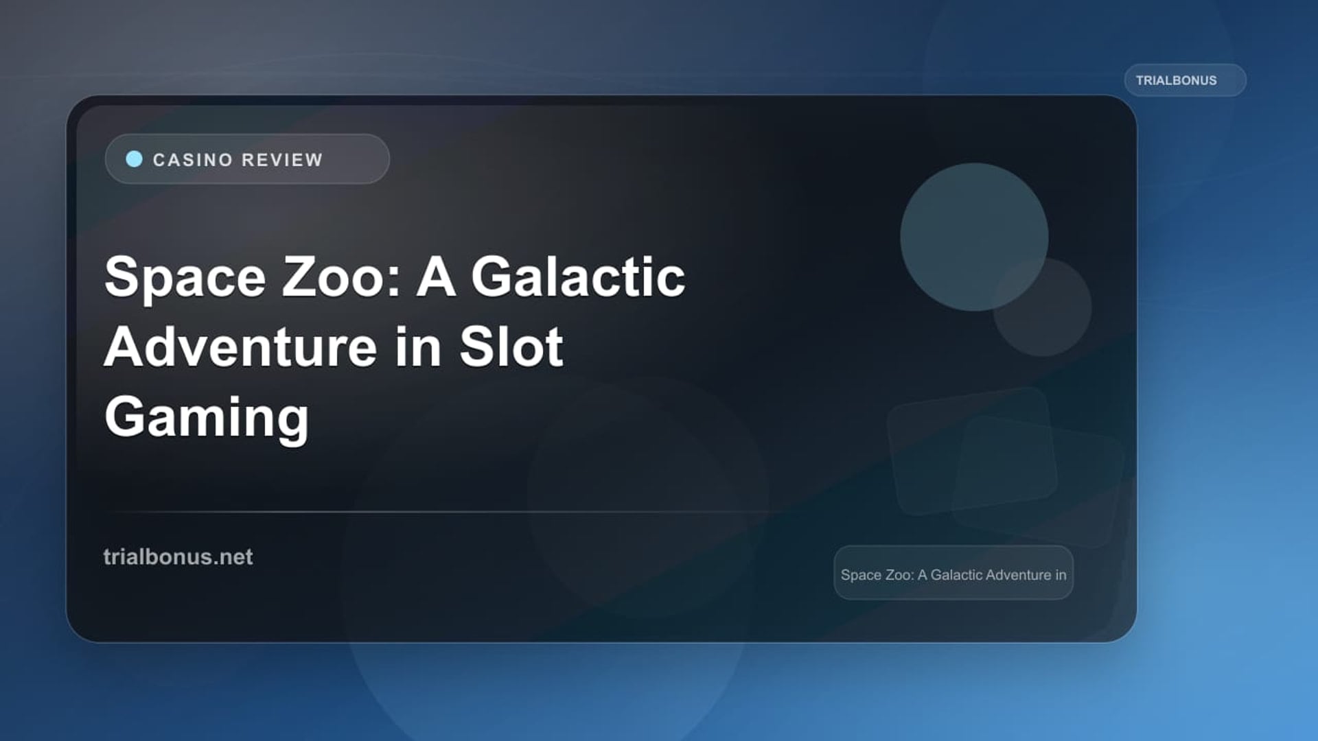 Space Zoo: A Galactic Adventure in Slot Gaming review