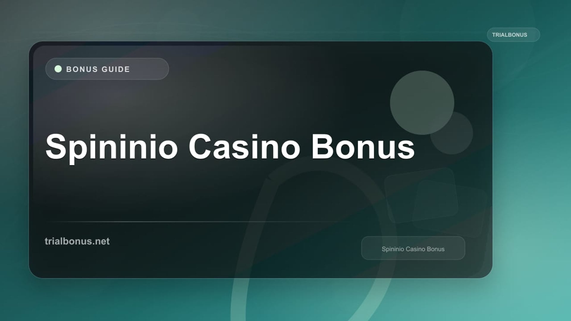 Spininio Casino Bonus review