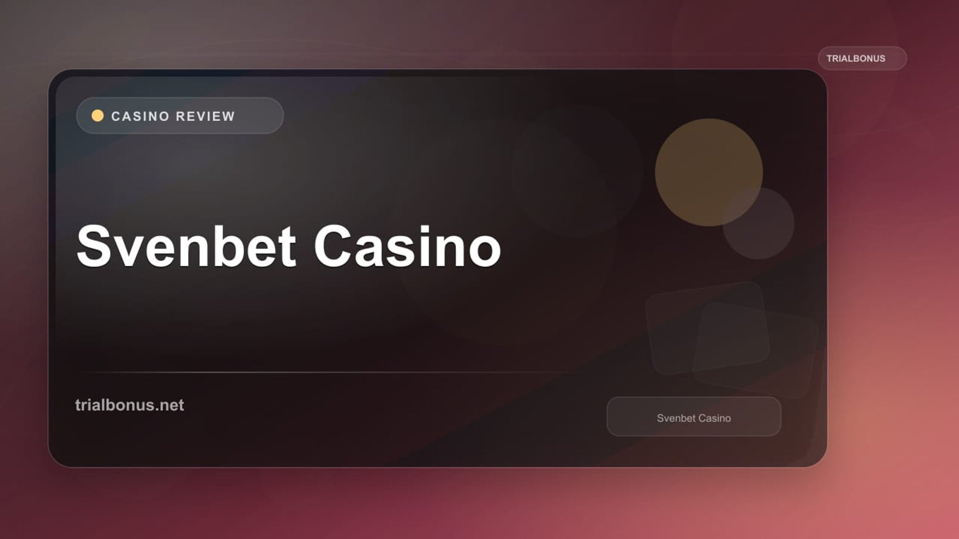 Svenbet Casino review