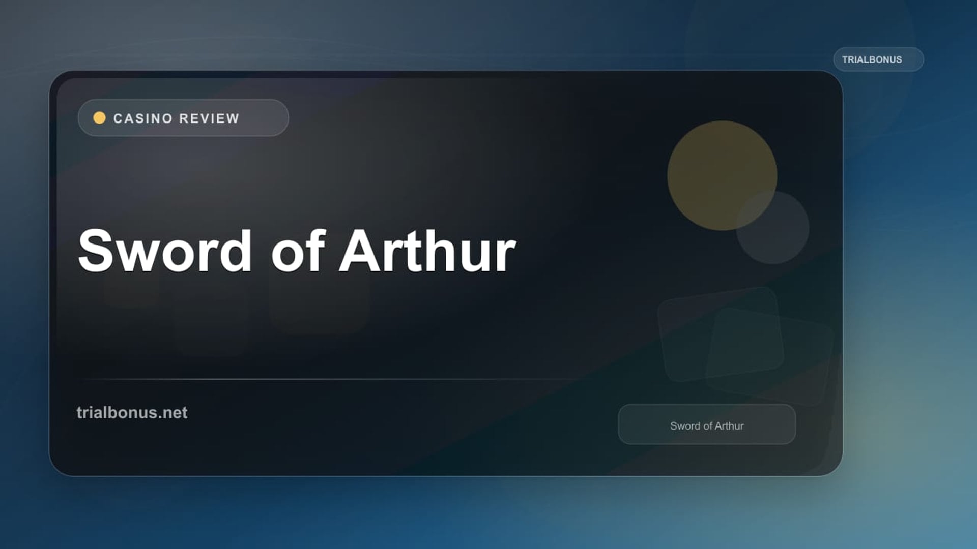 Sword of Arthur review